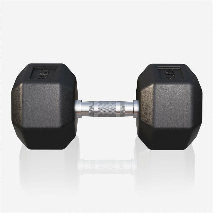 RitFit Hexagon Hantel 9 Kg – Beschichtete Gummihantel, Sechseckig, Rutschfester Griff, Für Krafttraining