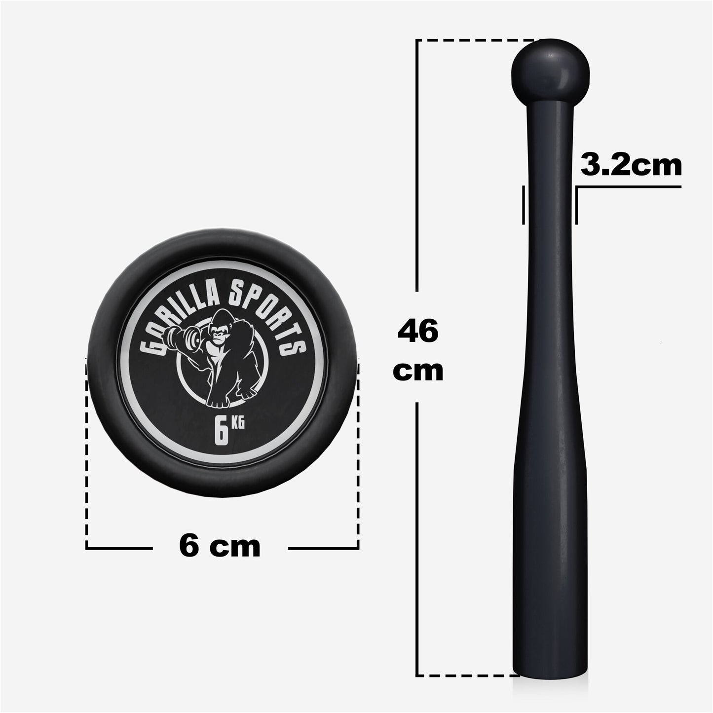 Indian Clubbells 2-20 KG