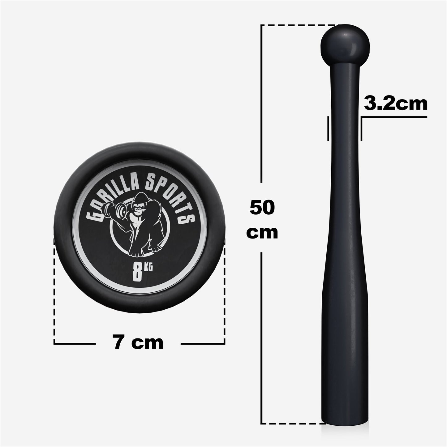 Indian Clubbells 2-20 KG