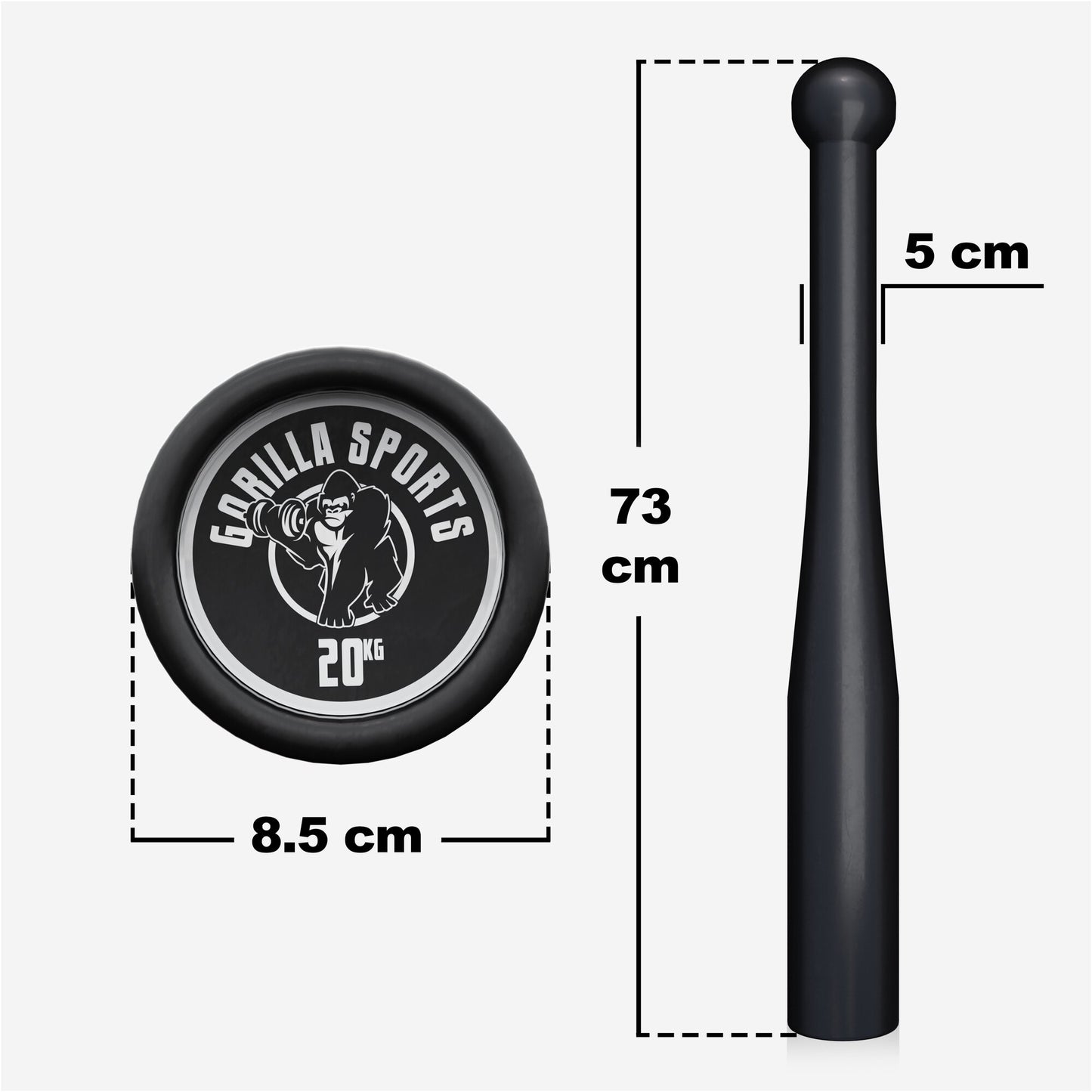 Indian Clubbells 2-20 KG