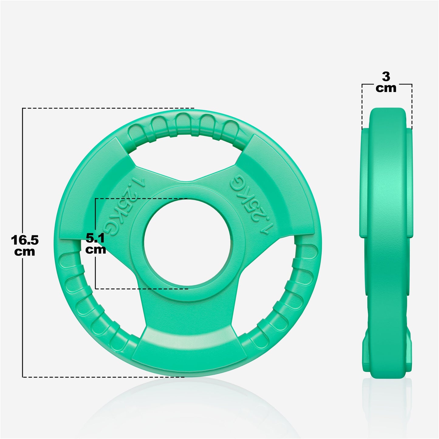 Hantelscheibe 50/51mm Olympia Gummi Gripper 1,25-25 KG