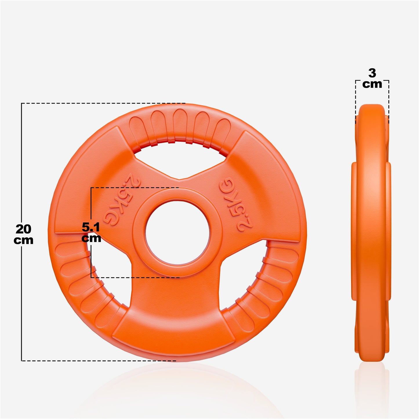 Hantelscheibe 50/51mm Olympia Gummi Gripper 1,25-25 KG