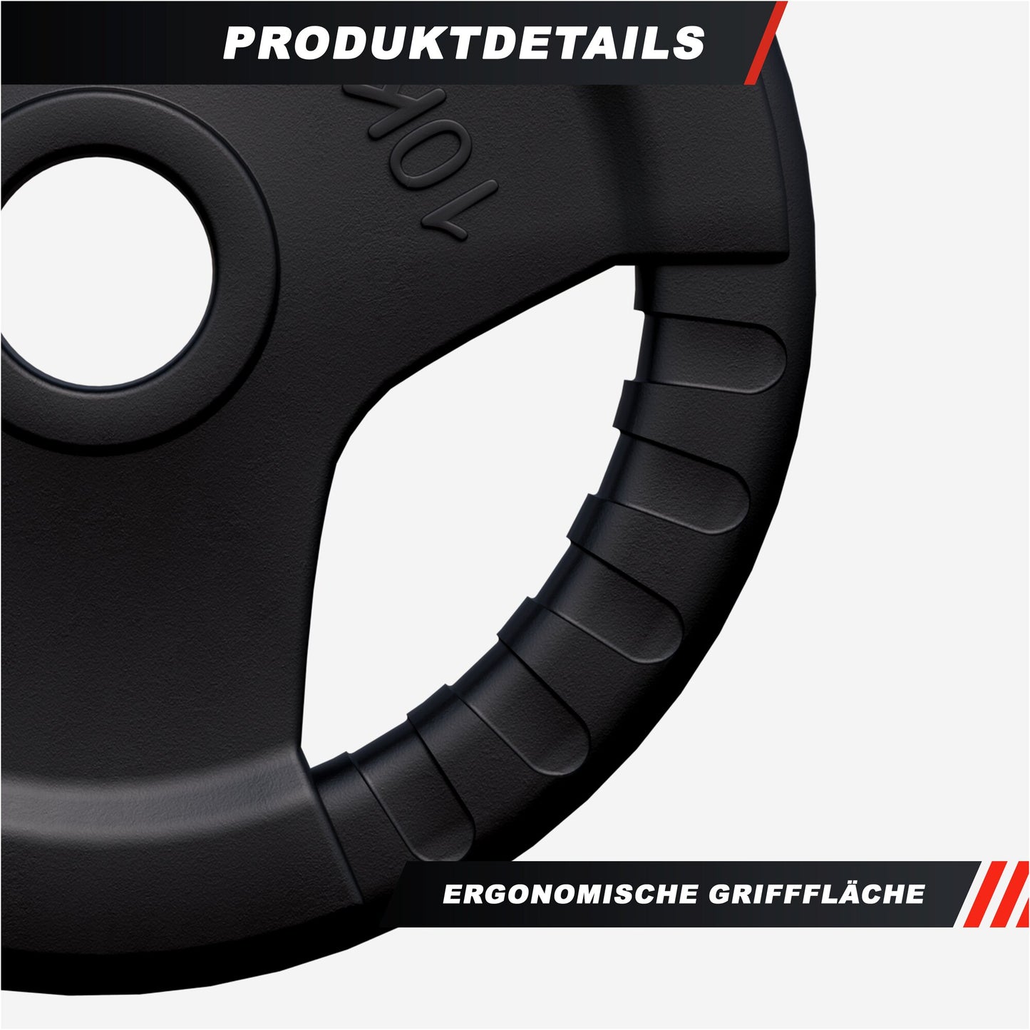 Hantelscheibe 50/51mm Olympia Gummi Gripper 1,25-25 KG