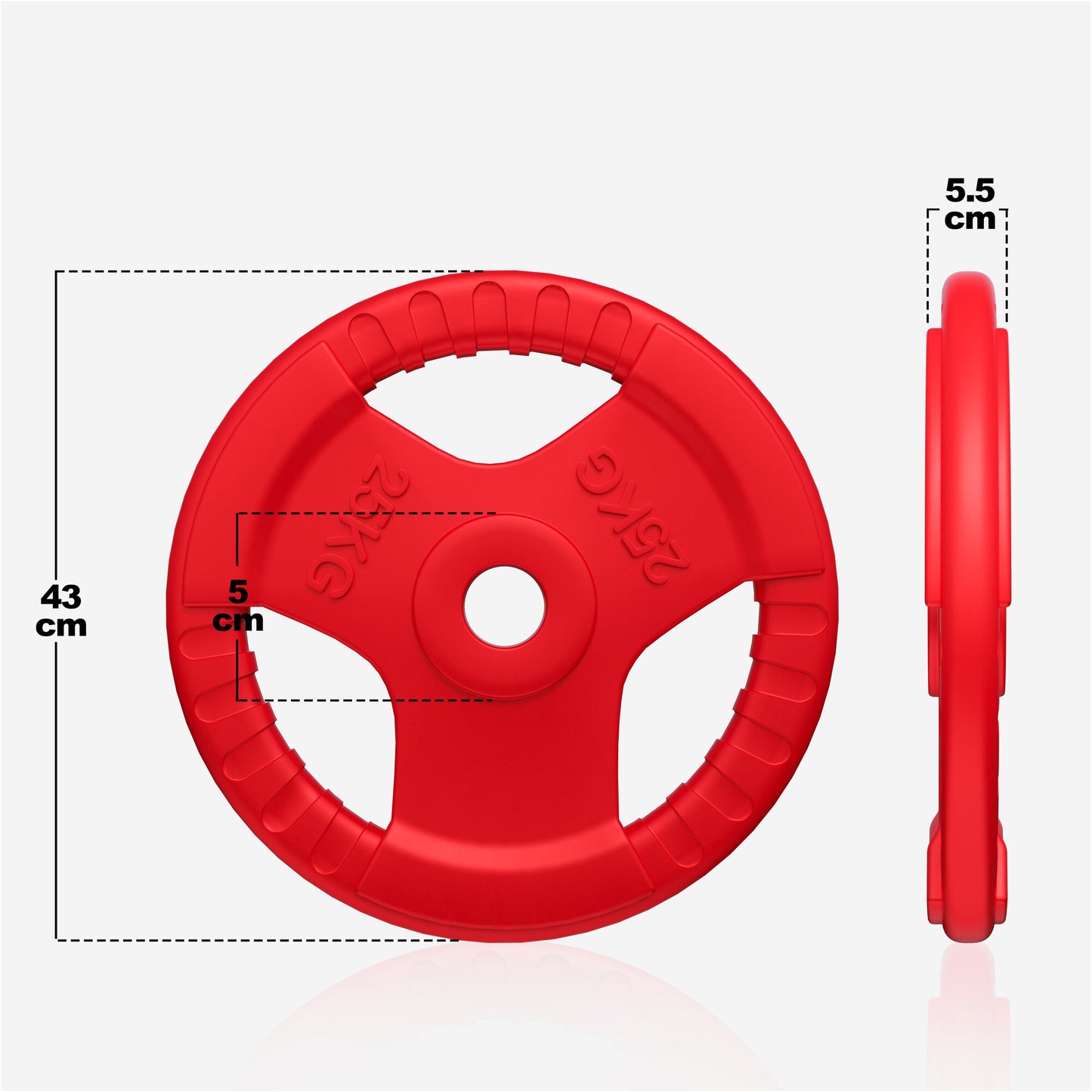 Hantelscheibe 50/51mm Olympia Gummi Gripper 1,25-25 KG