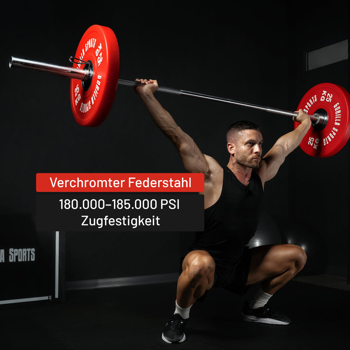 Langhantel Olympia 218 cm mit Verschlüssen