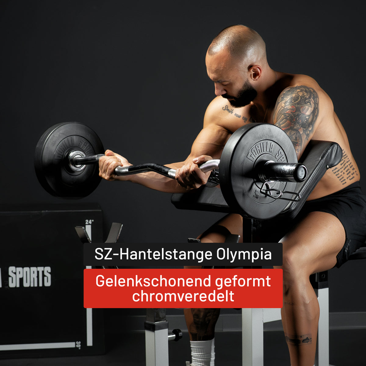 SZ-Hantelstange Olympia 120 cm mit Verschlüssen