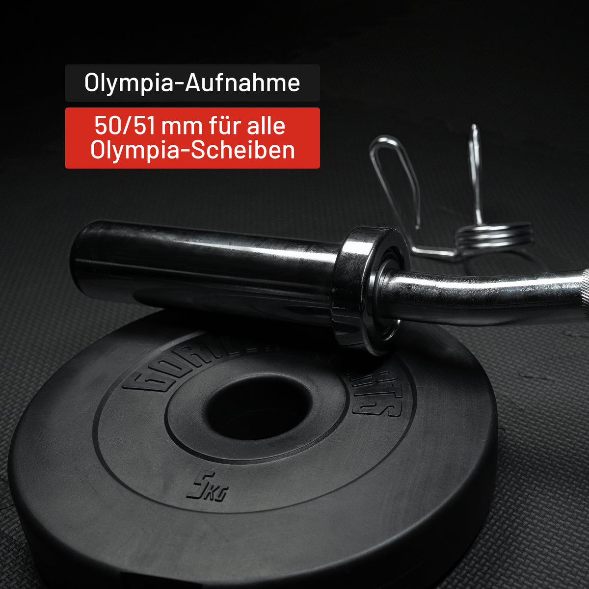 SZ-Hantelstange Olympia 120 cm mit Verschlüssen