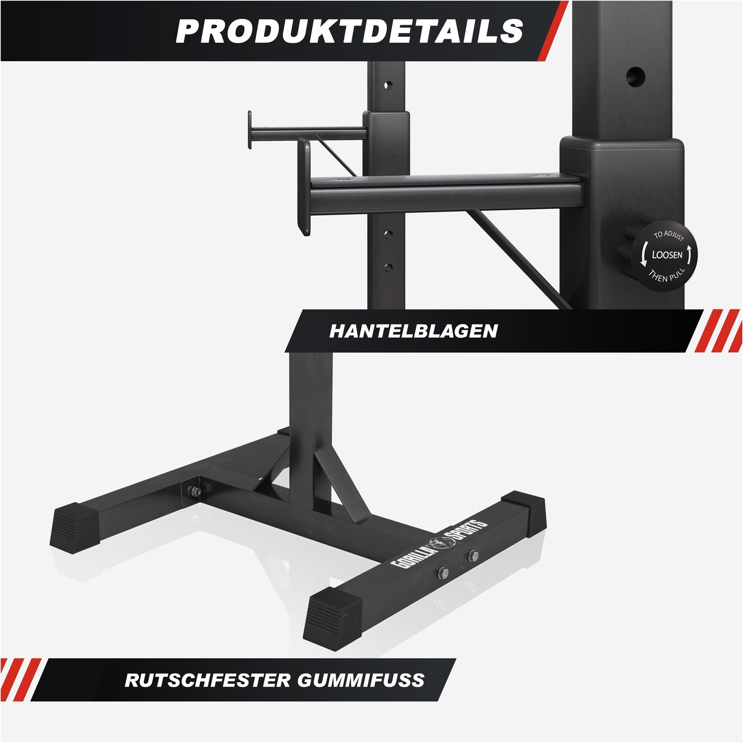 Squat Rack Hantelständer Set inkl, Curlset Kunststoff 35 kg