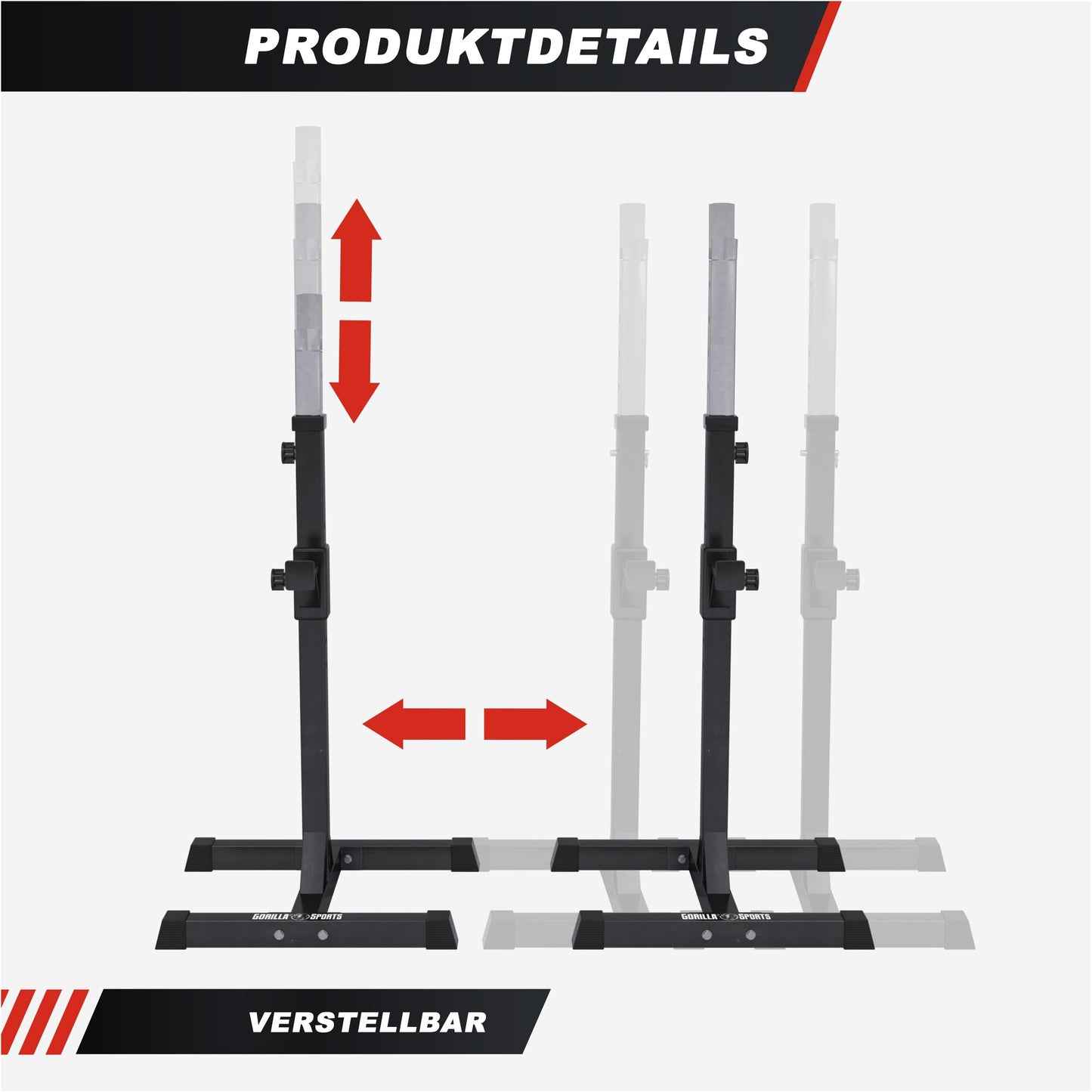 Squat Rack Hantelständer Set inkl, Curlset Kunststoff 35 kg