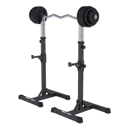 Squat Rack Hantelständer Set inkl, Curlset Kunststoff 35 kg
