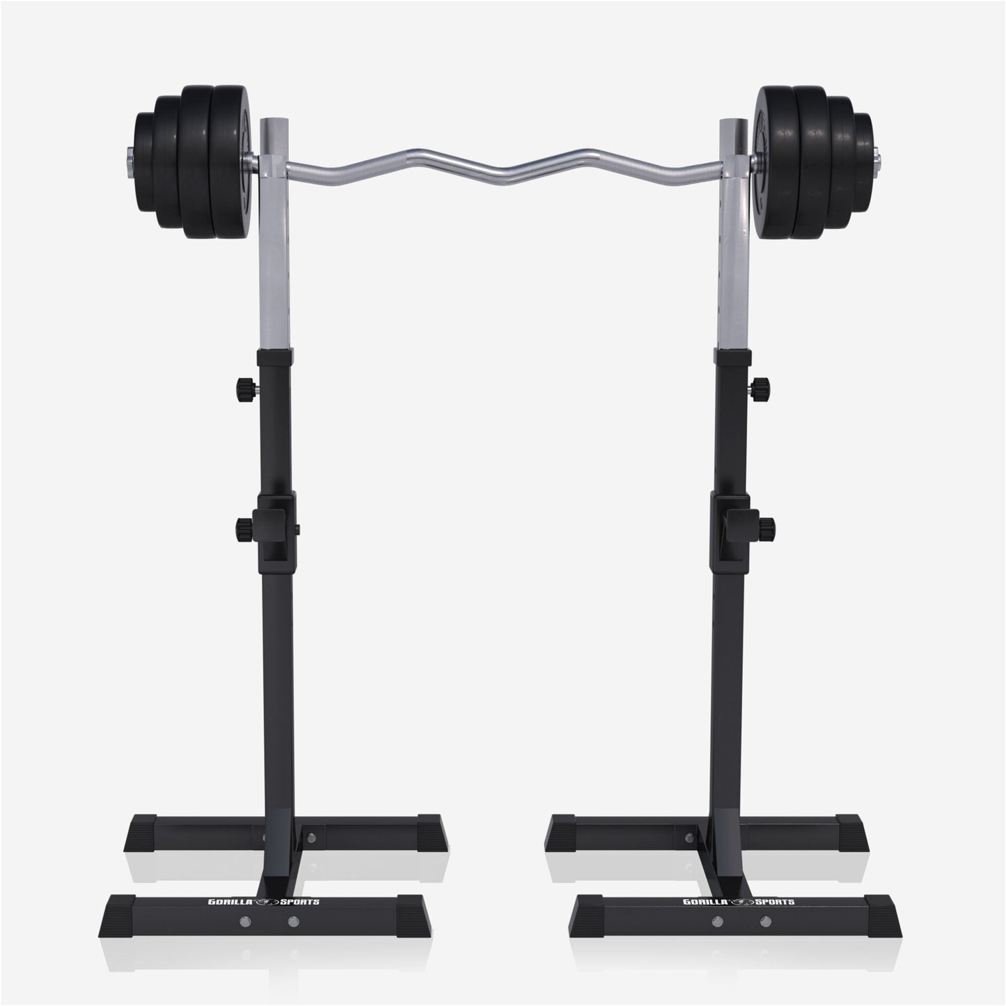 Squat Rack Hantelständer Set inkl, Curlset Kunststoff 35 kg