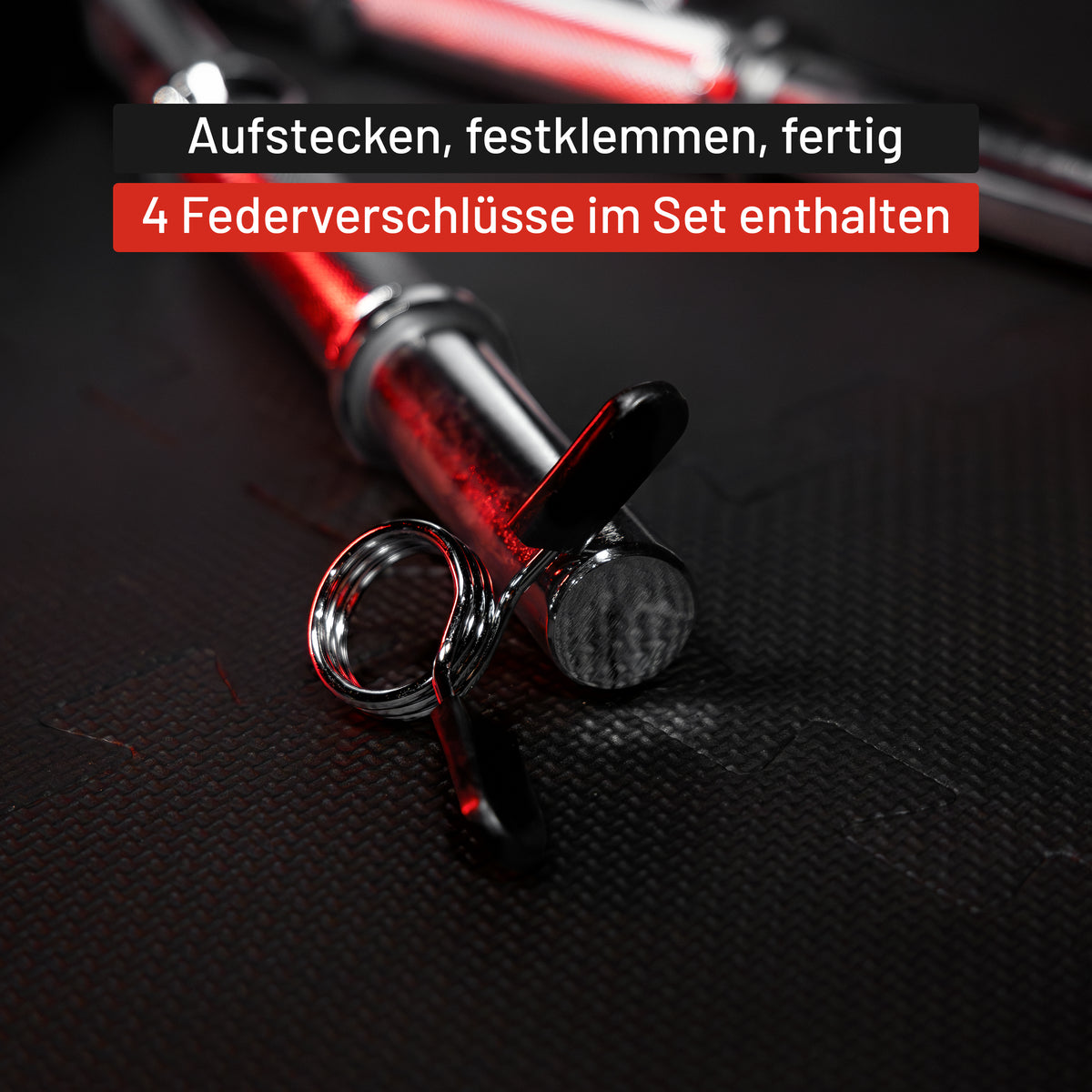 Kurzhantel 2er Set 35 cm mit Federverschlüssen