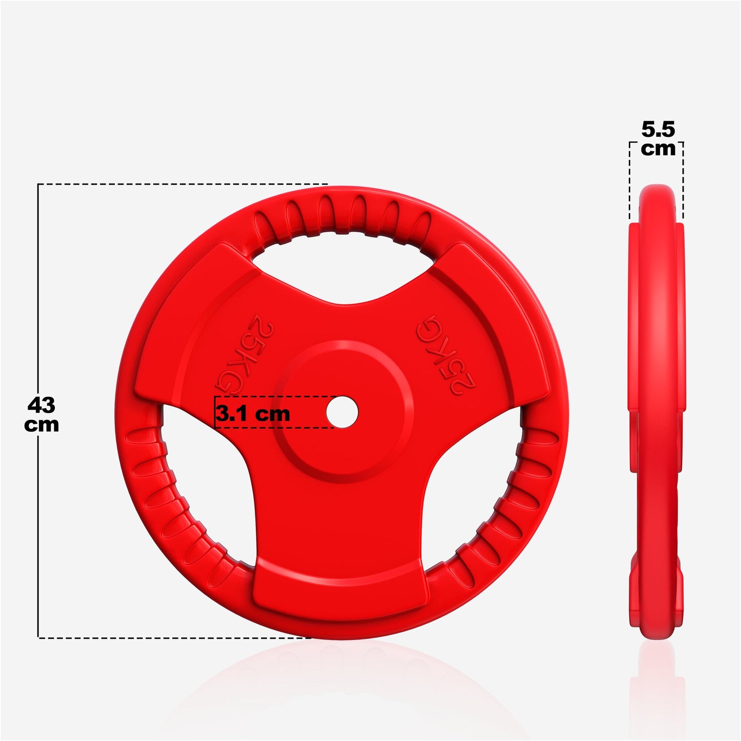 Hantelscheibe 30/31 mm Gummi Gripper 1,25-25 KG