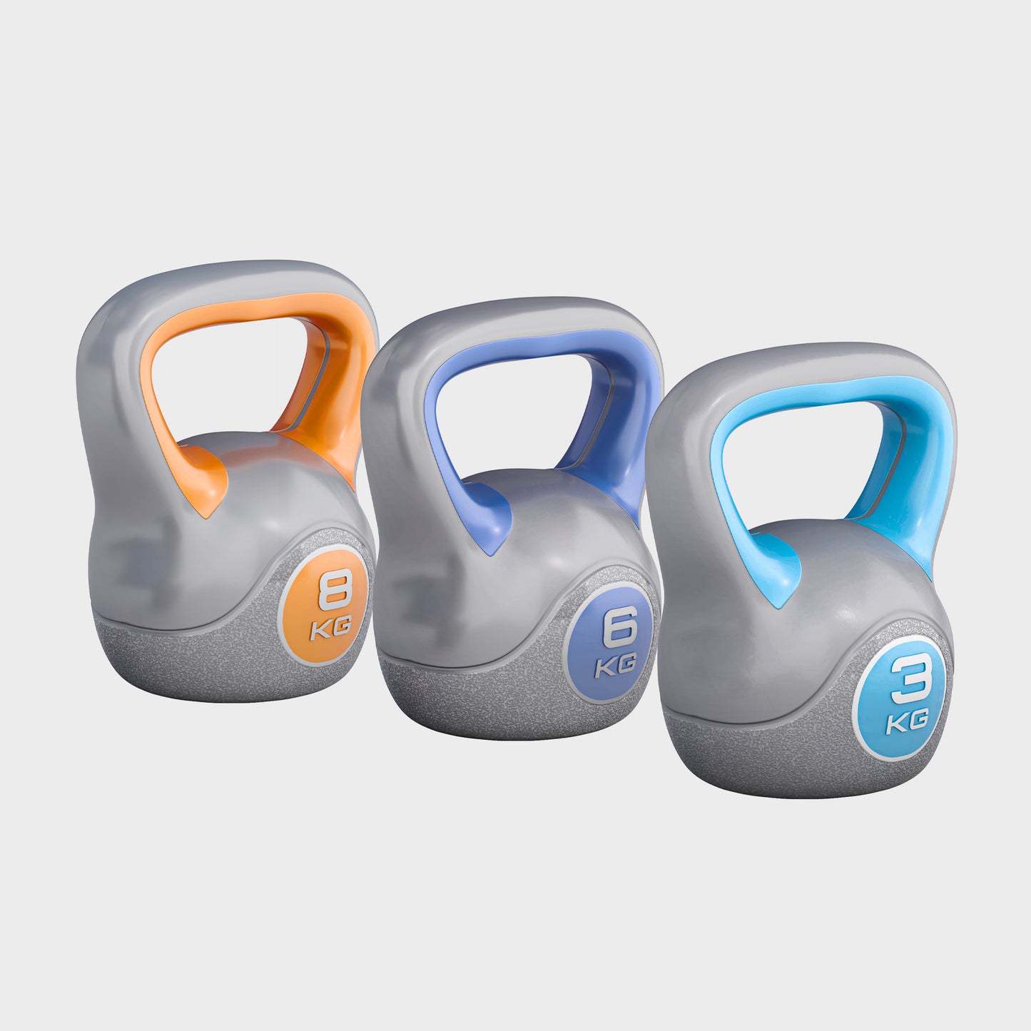 Kettlebell Kunststoff grau 2 - 20 kg