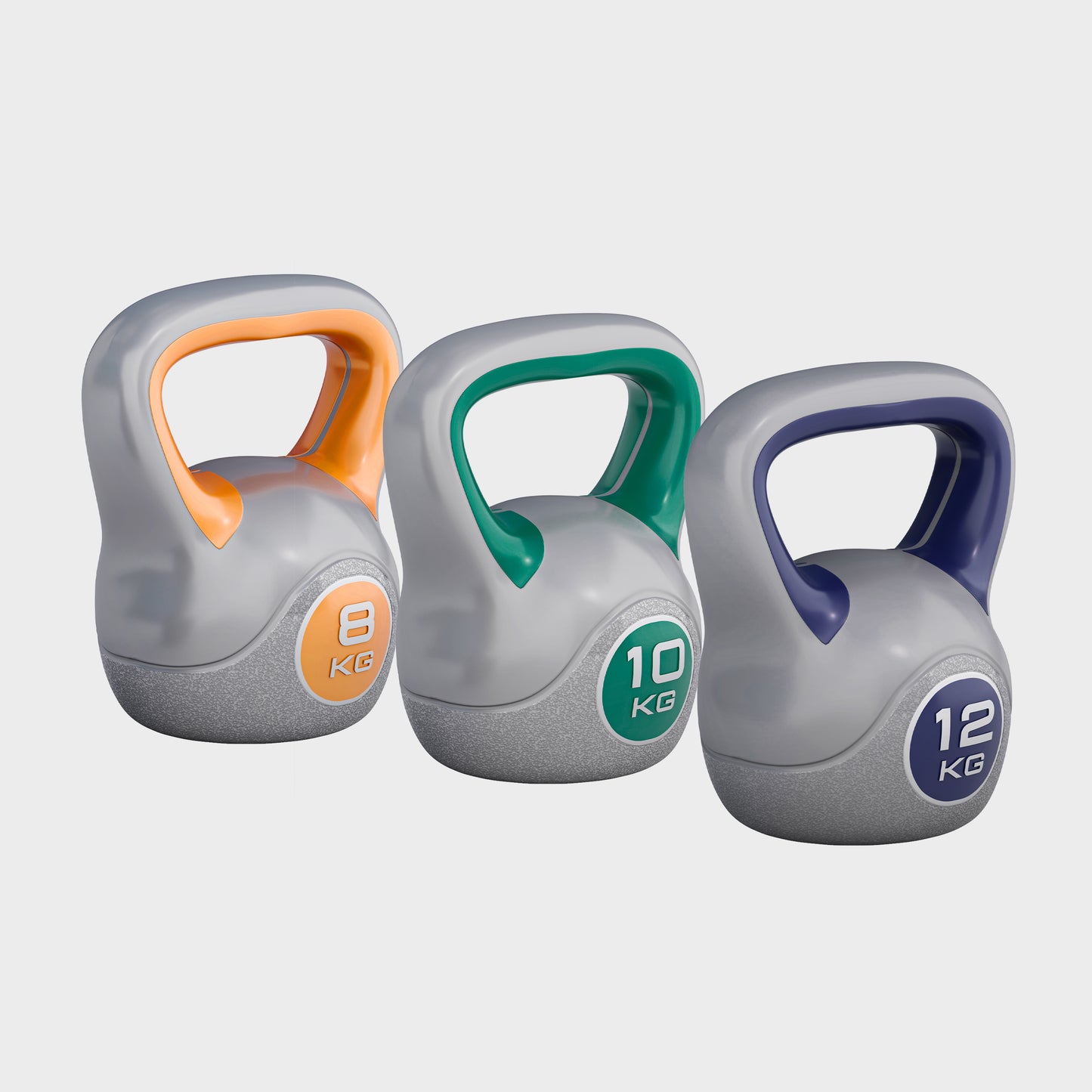 Kettlebell Kunststoff grau 2 - 20 kg