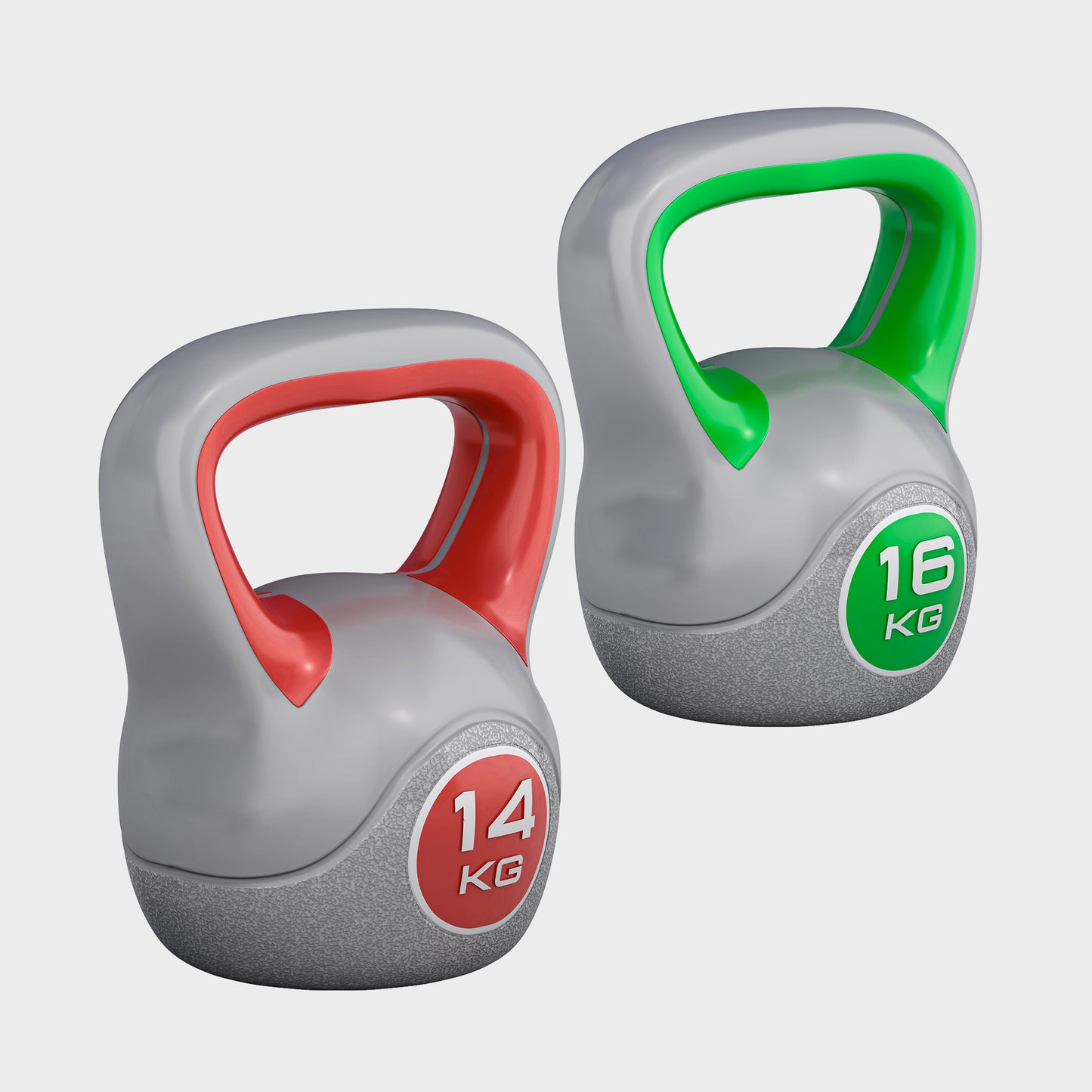 Kettlebell Kunststoff grau 2 - 20 kg