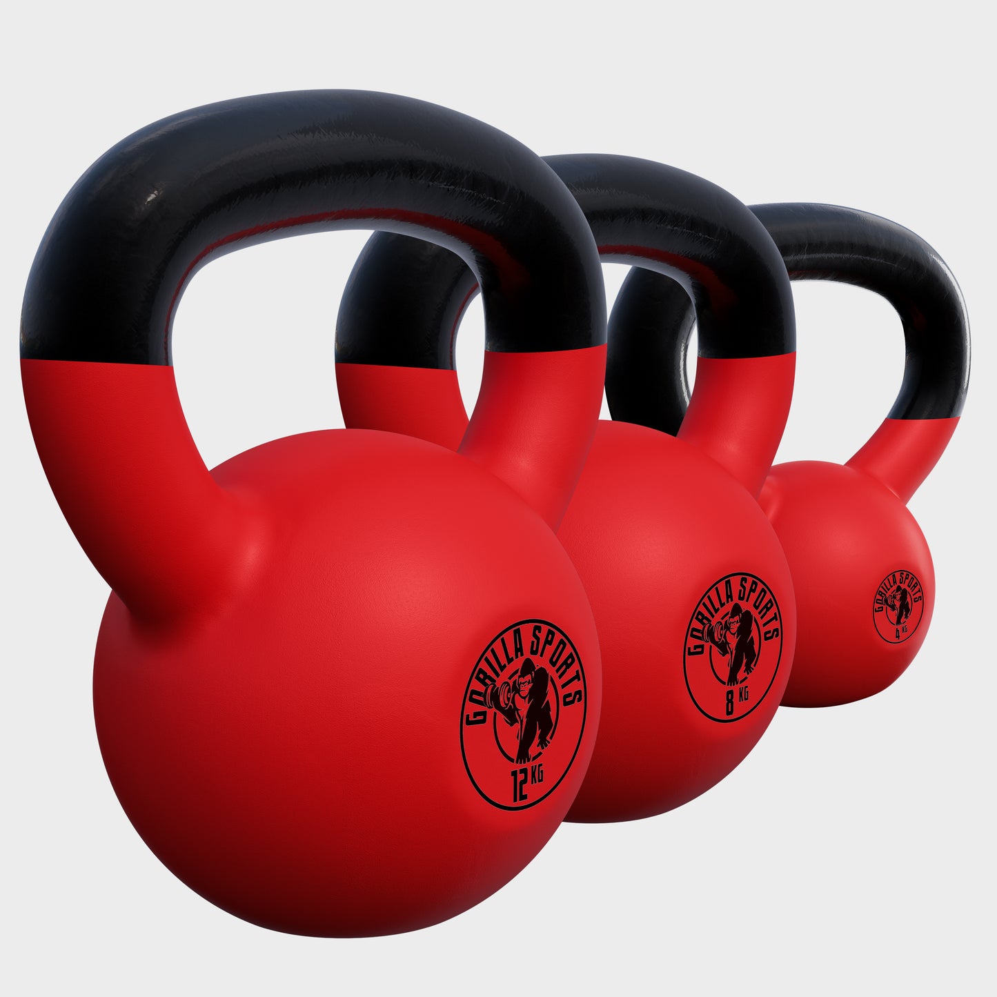 Kettlebell Gusseisen Neopren rot 2 - 32 kg