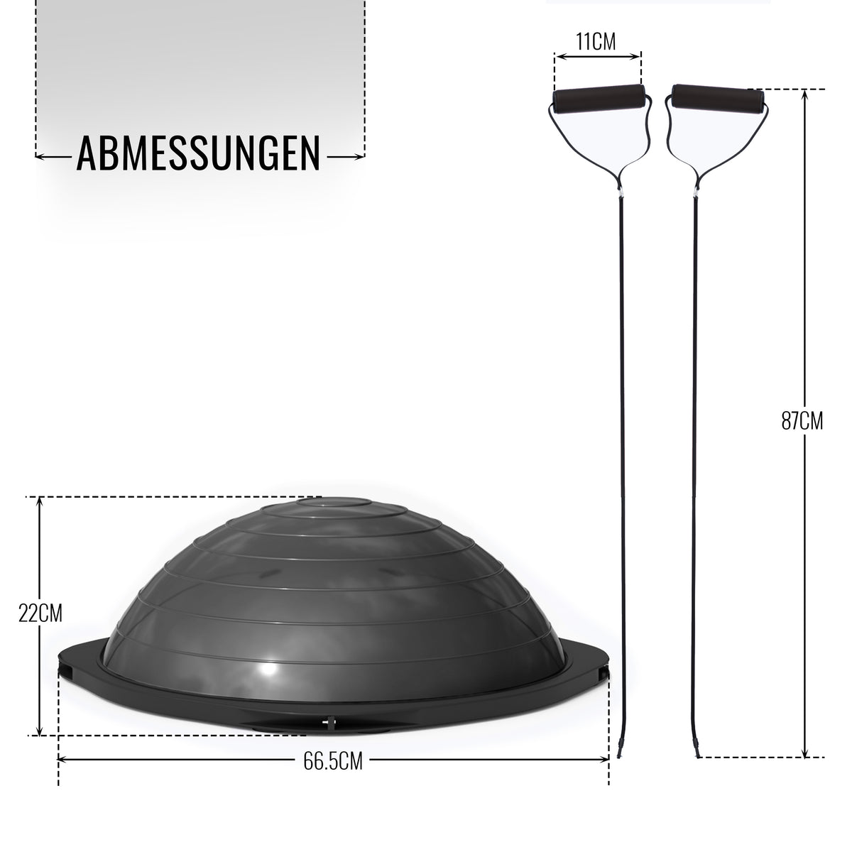 Balance Ball mit Widerstandsbändern