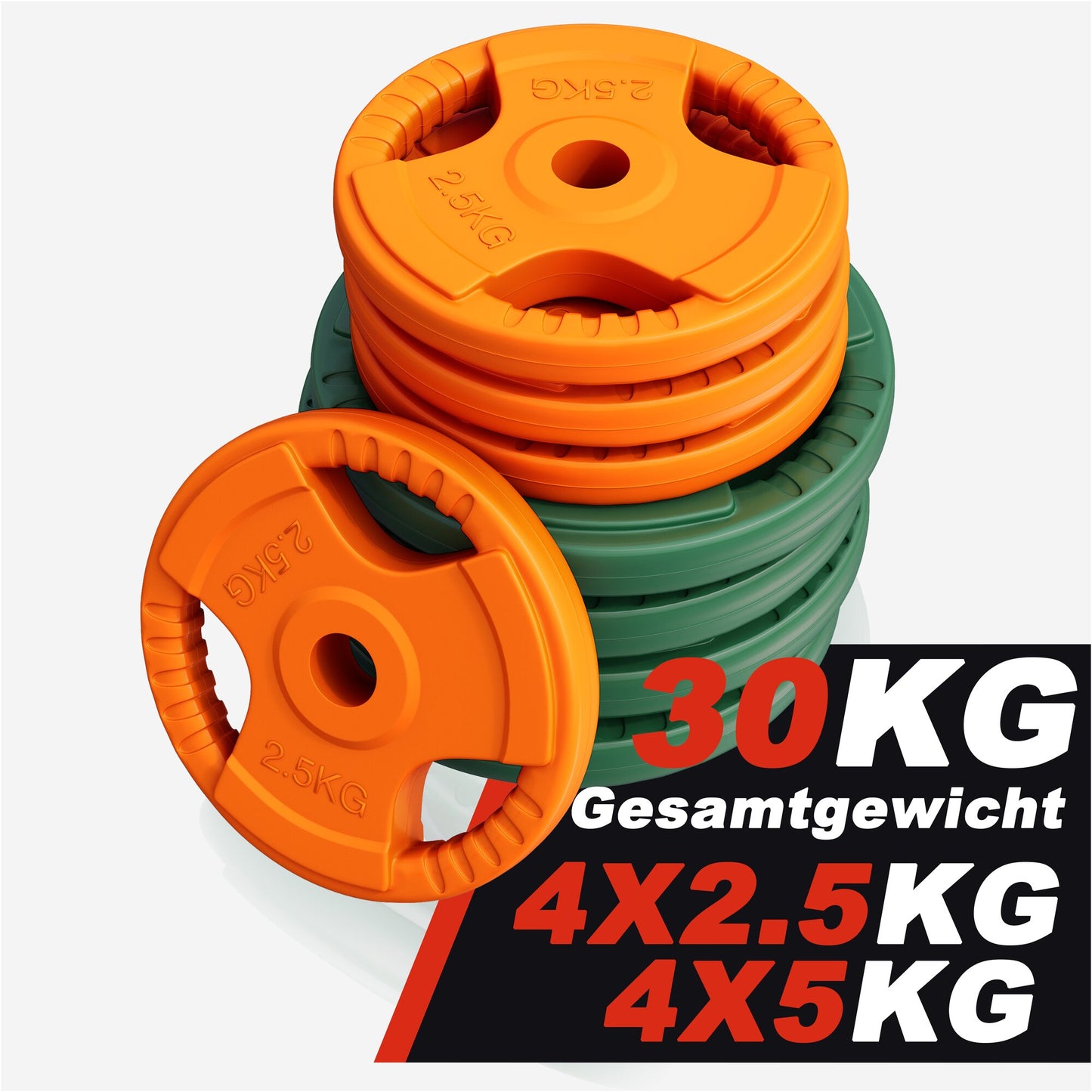 Hantelscheibe 30/31 mm Gummi Gripper 1,25-25 KG