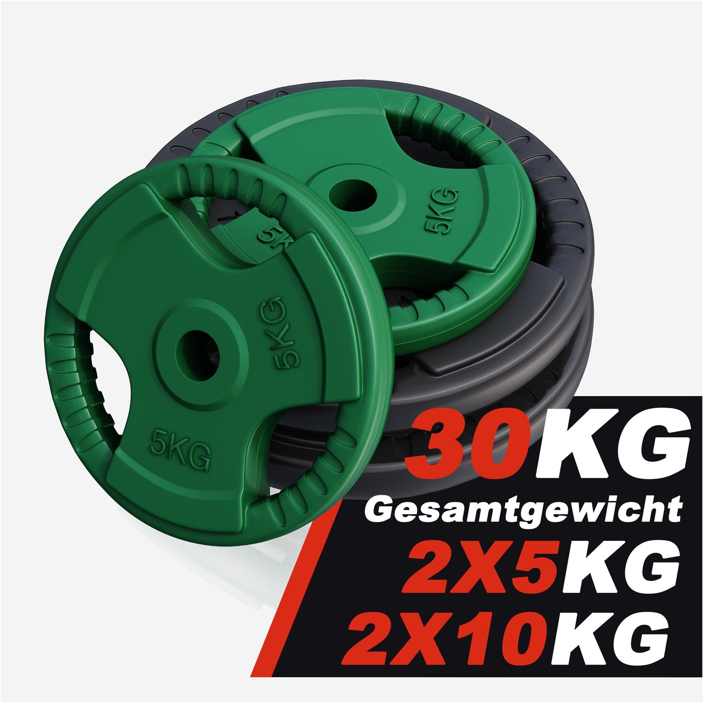 Hantelscheibe 30/31 mm Gummi Gripper 1,25-25 KG