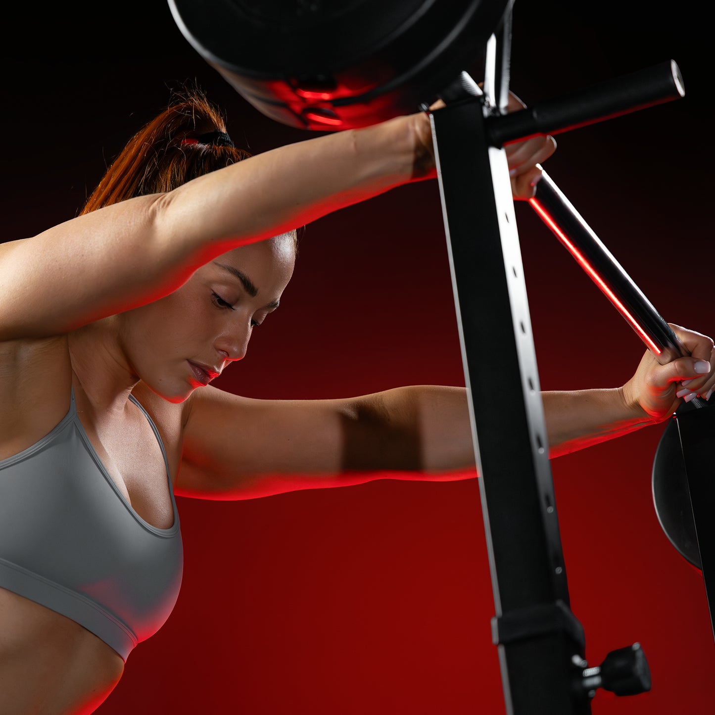 Squat Rack verstellbar in Höhe und Breite inkl, Langhantel Set Kunststoff 40 kg