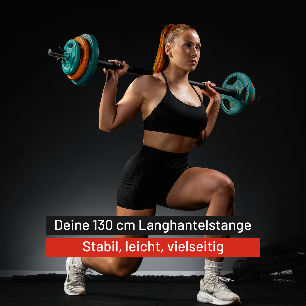 Langhantel Aerobic 130 cm mit Federverschlüssen