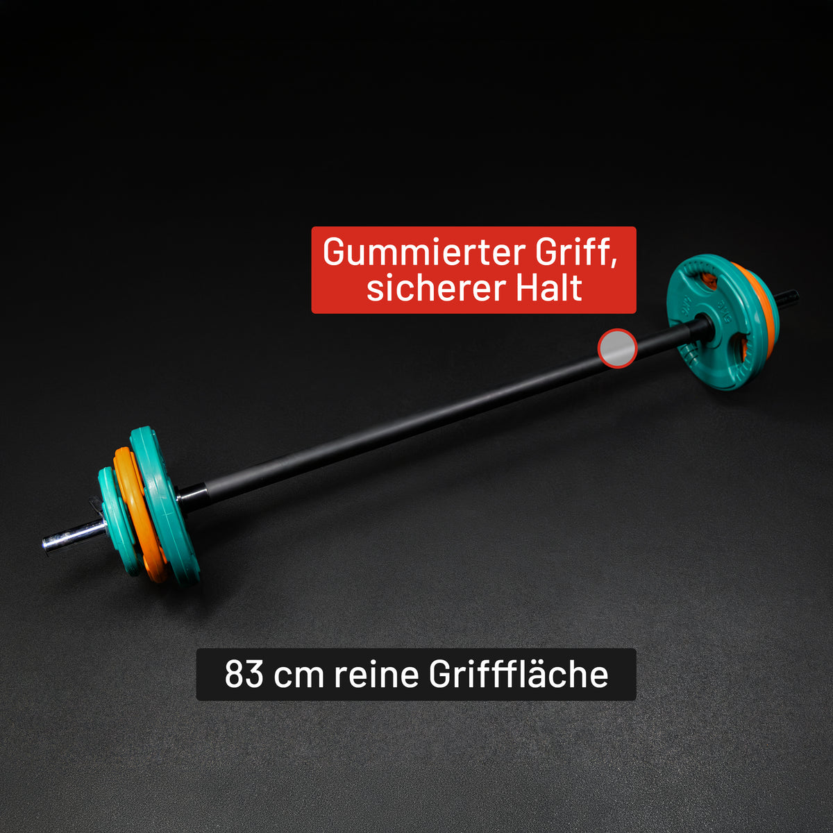 Langhantel Aerobic 130 cm mit Federverschlüssen