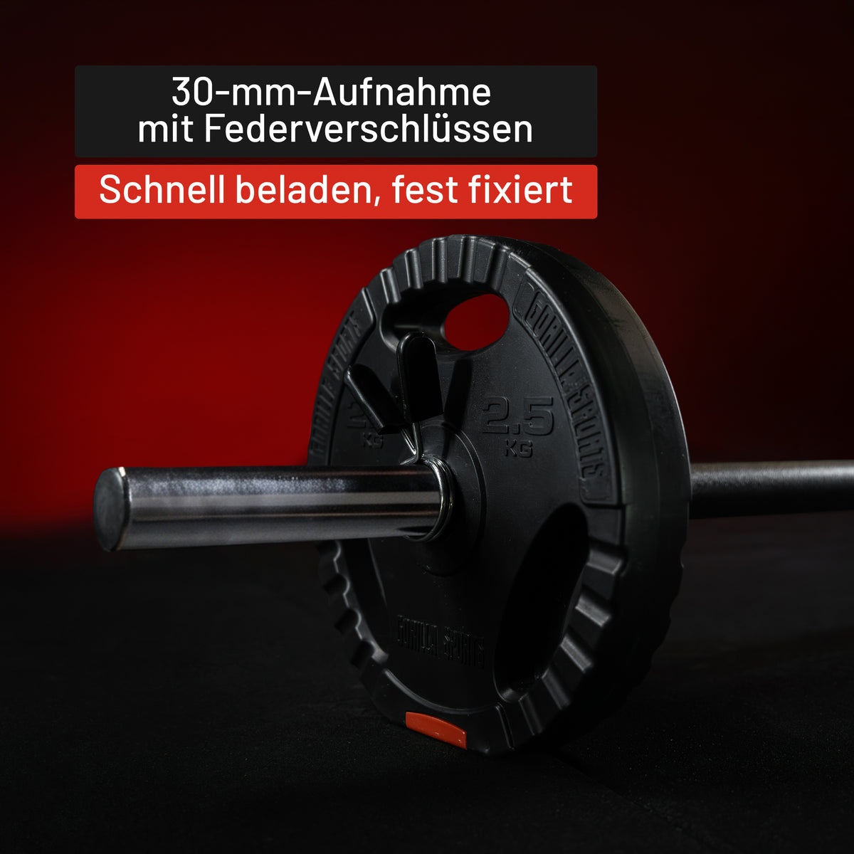 Langhantel Aerobic 130 cm mit Federverschlüssen