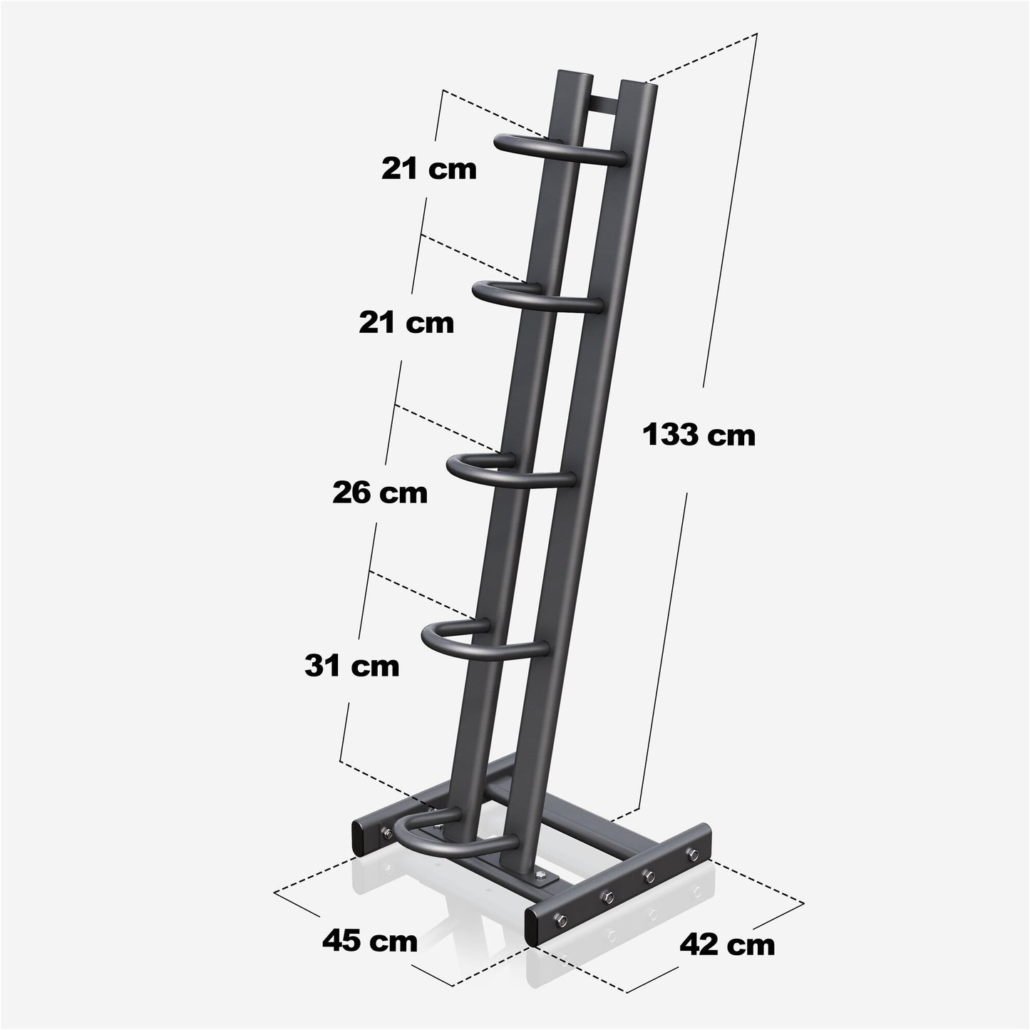 Medizinballständer für 5 Bälle