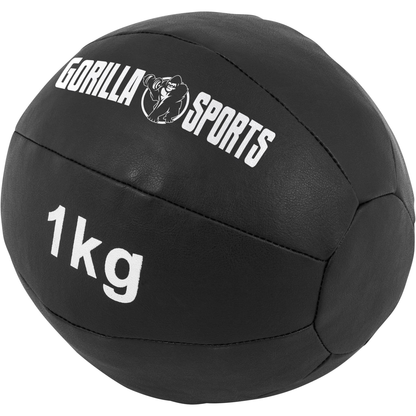 Medizinball aus Leder in Schwarz 1 - 10 kg