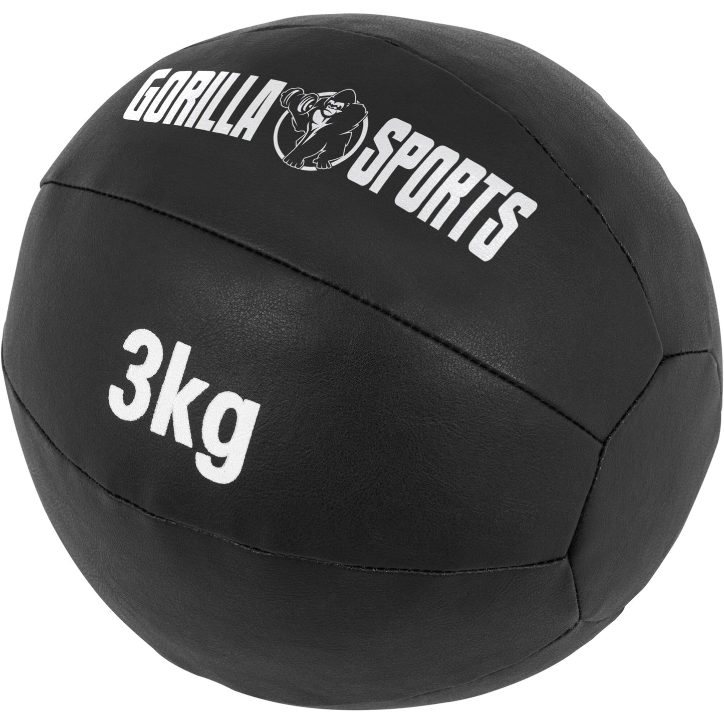 Medizinball aus Leder in Schwarz 1 - 10 kg