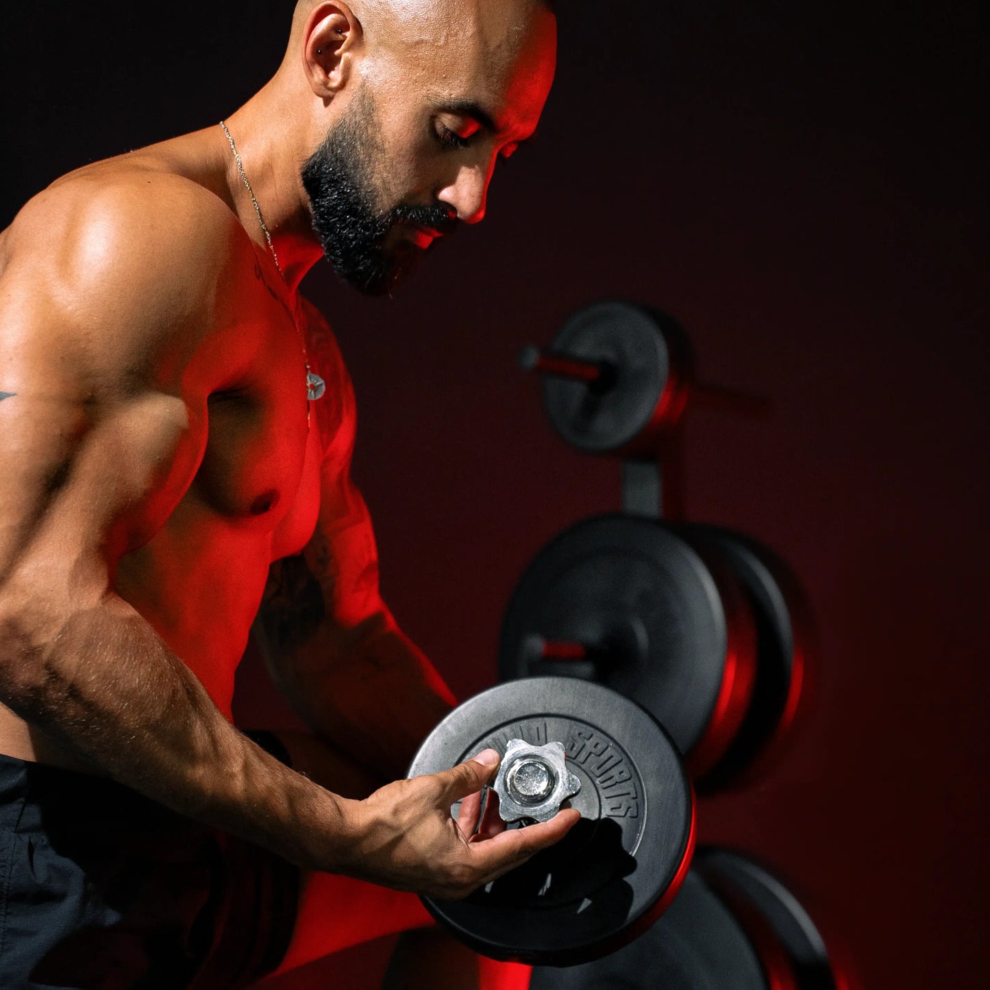 Kurzhantelstangenset 30 mm Chrom 42 cm Sternverschluss - Gorilla Sports DE