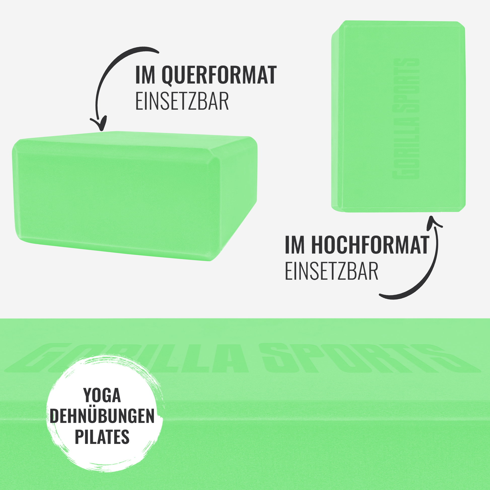 Yoga Block aus Schaumstoff - Gorilla Sports DE