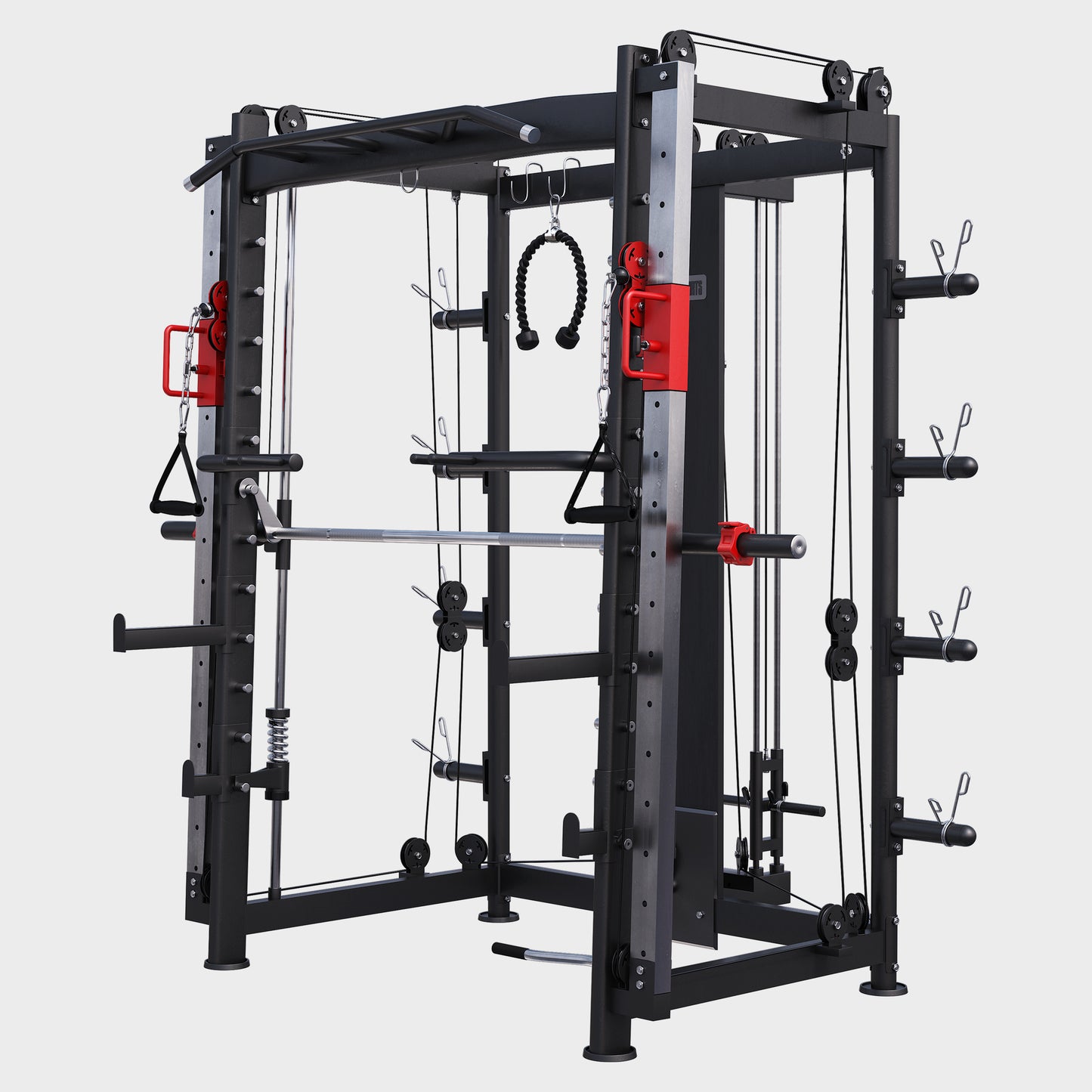 Smith Machine inkl, Klimmzugstange, Dipgriffen und Kabelzug