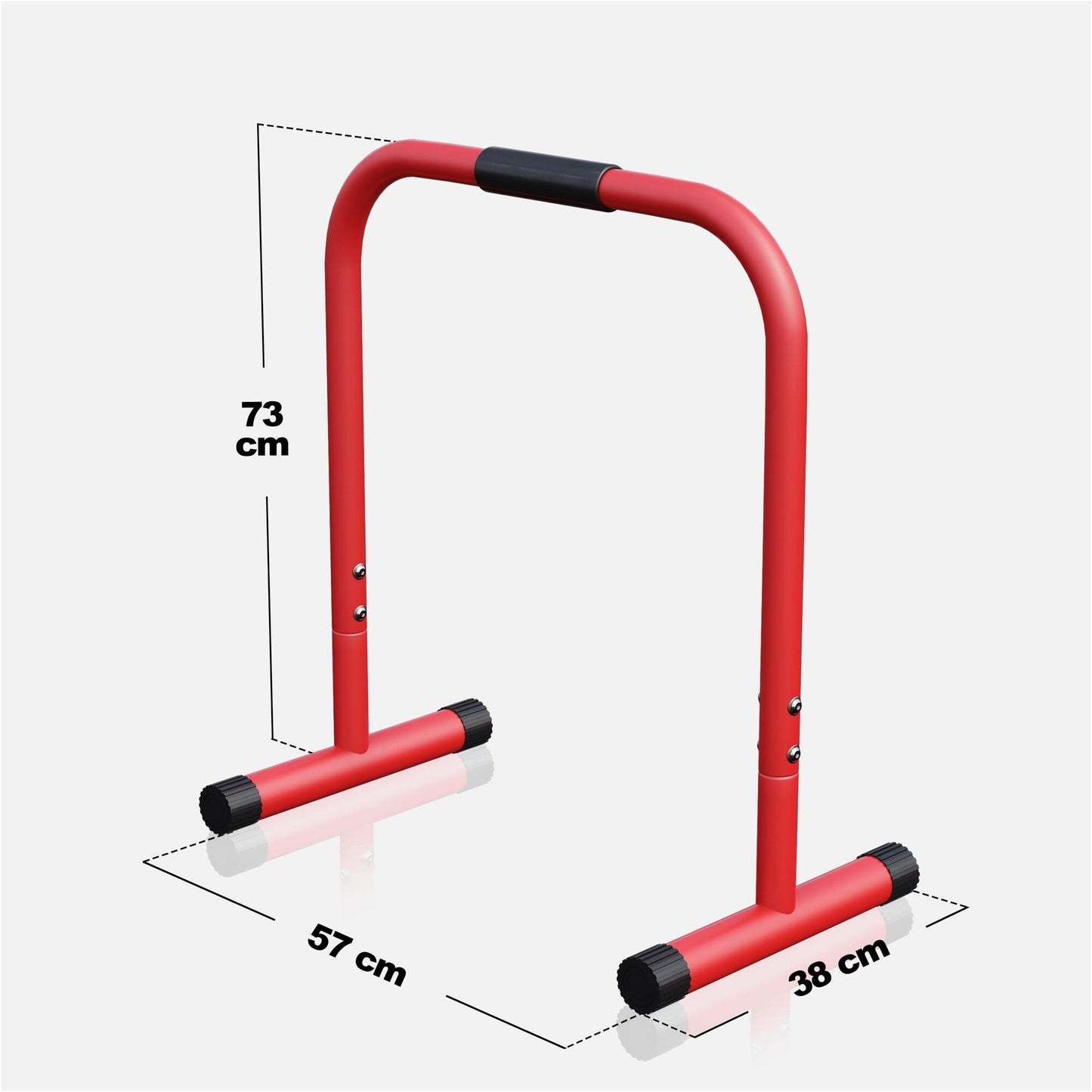 Push-up Stand Bar Parallettes Schwarz/Rot/Blau