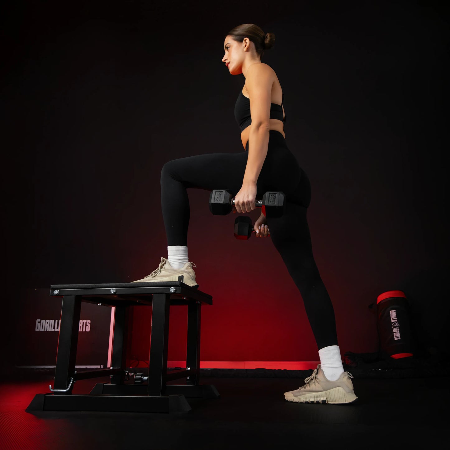 Verstellbare Plyobox in Schwarz - Gorilla Sports DE