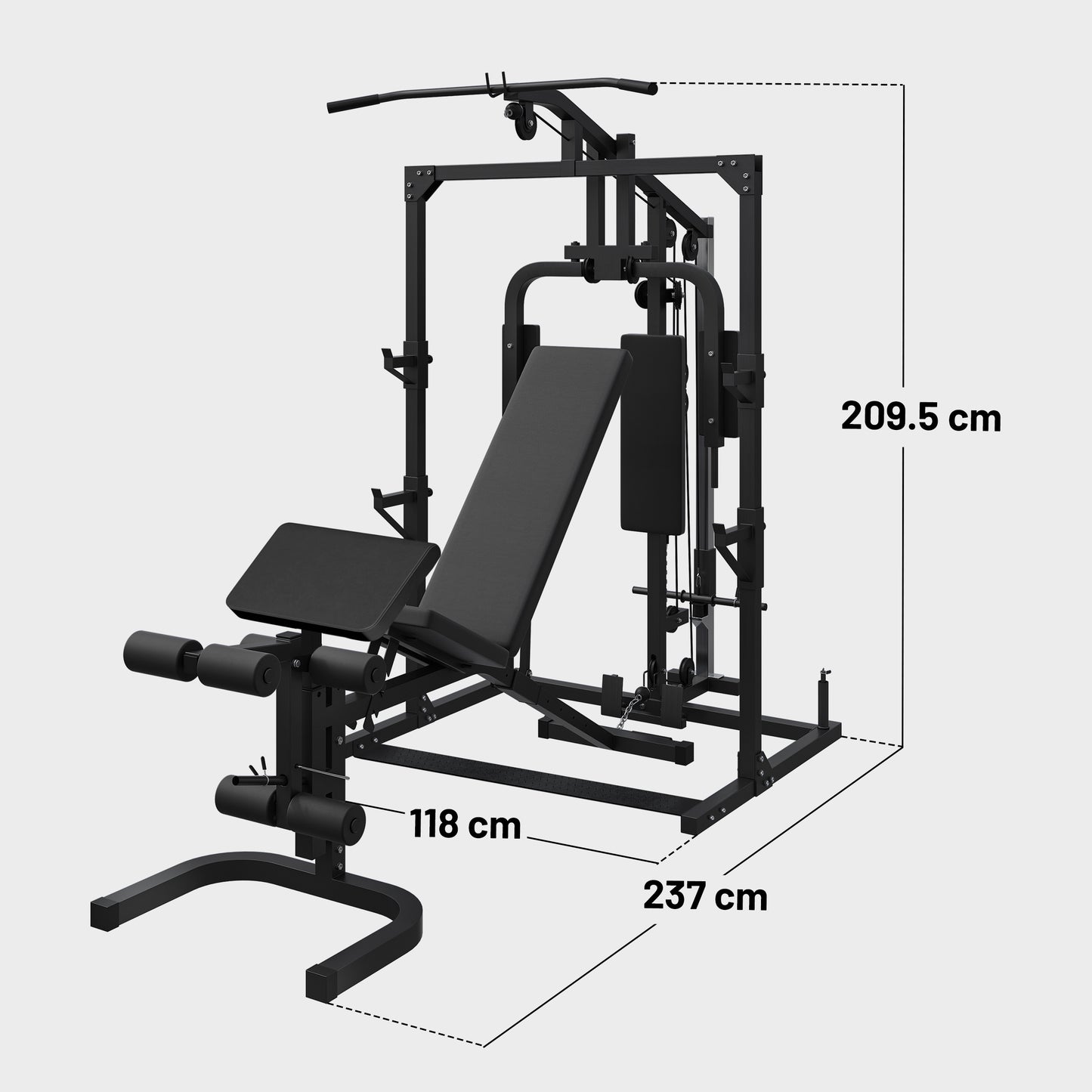 Kraftstation Home Gym inkl, Hantelbank