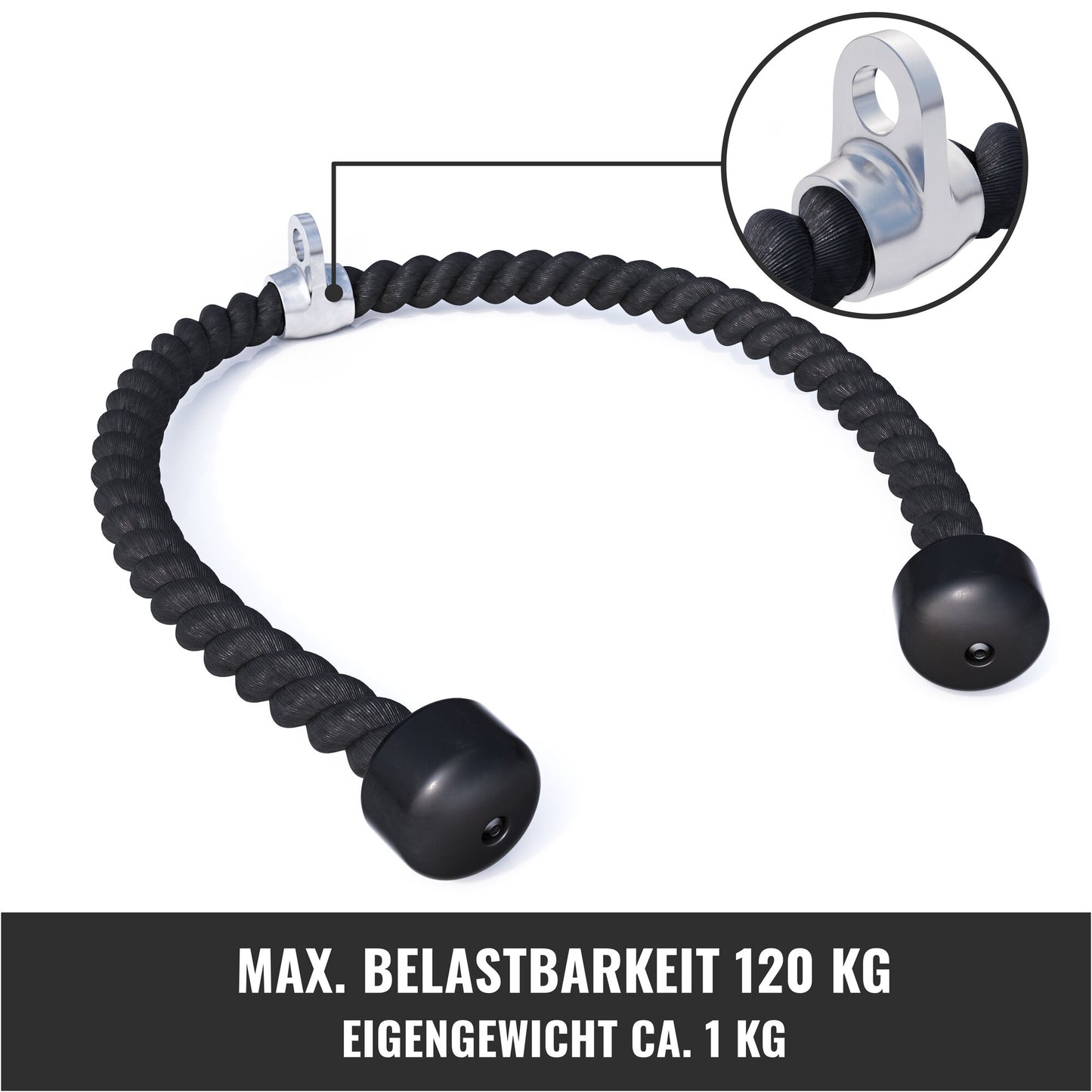 Nylon Tau inklusive Drehgelenk aus Chrom