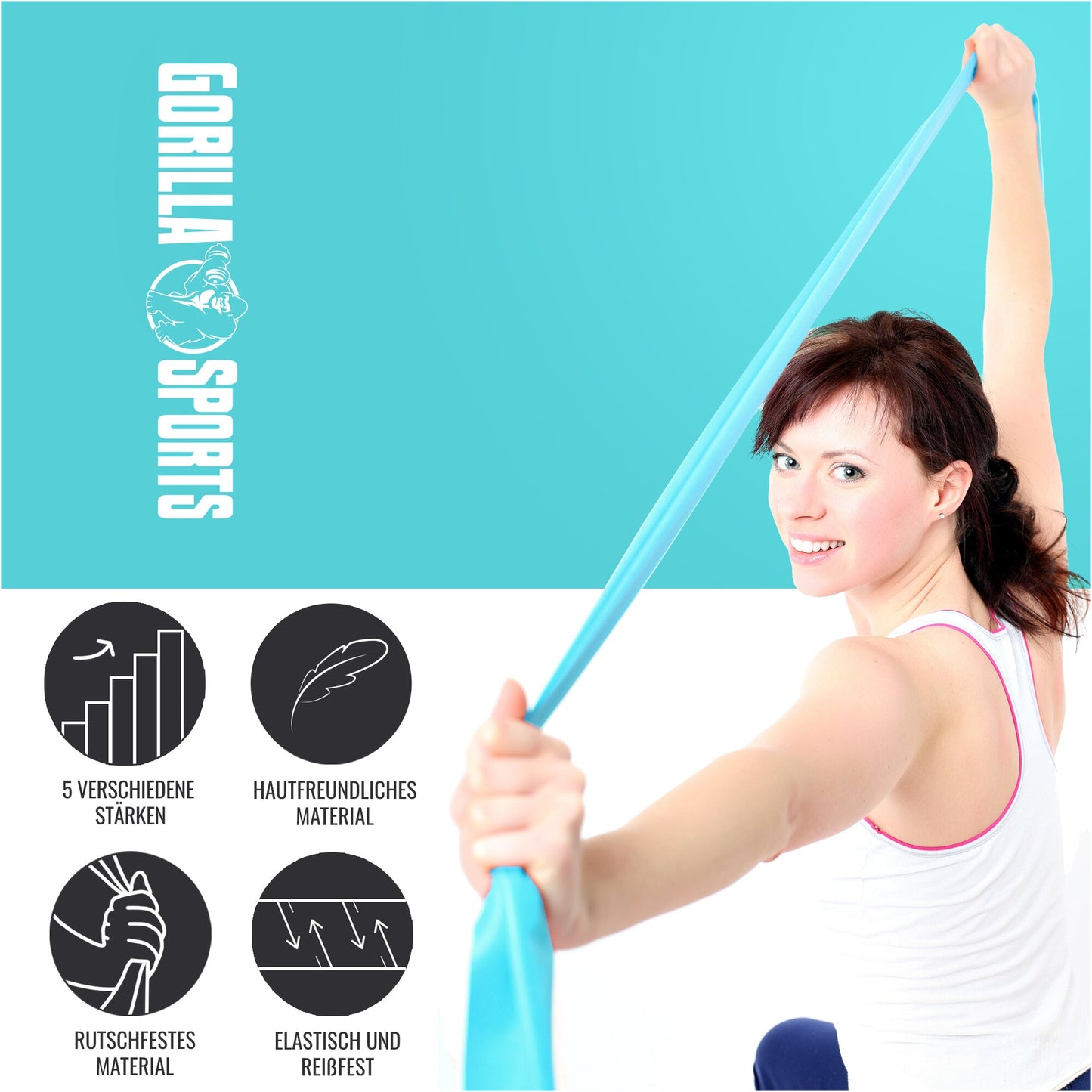 Widerstandsbänder Latex 120 - 200 cm