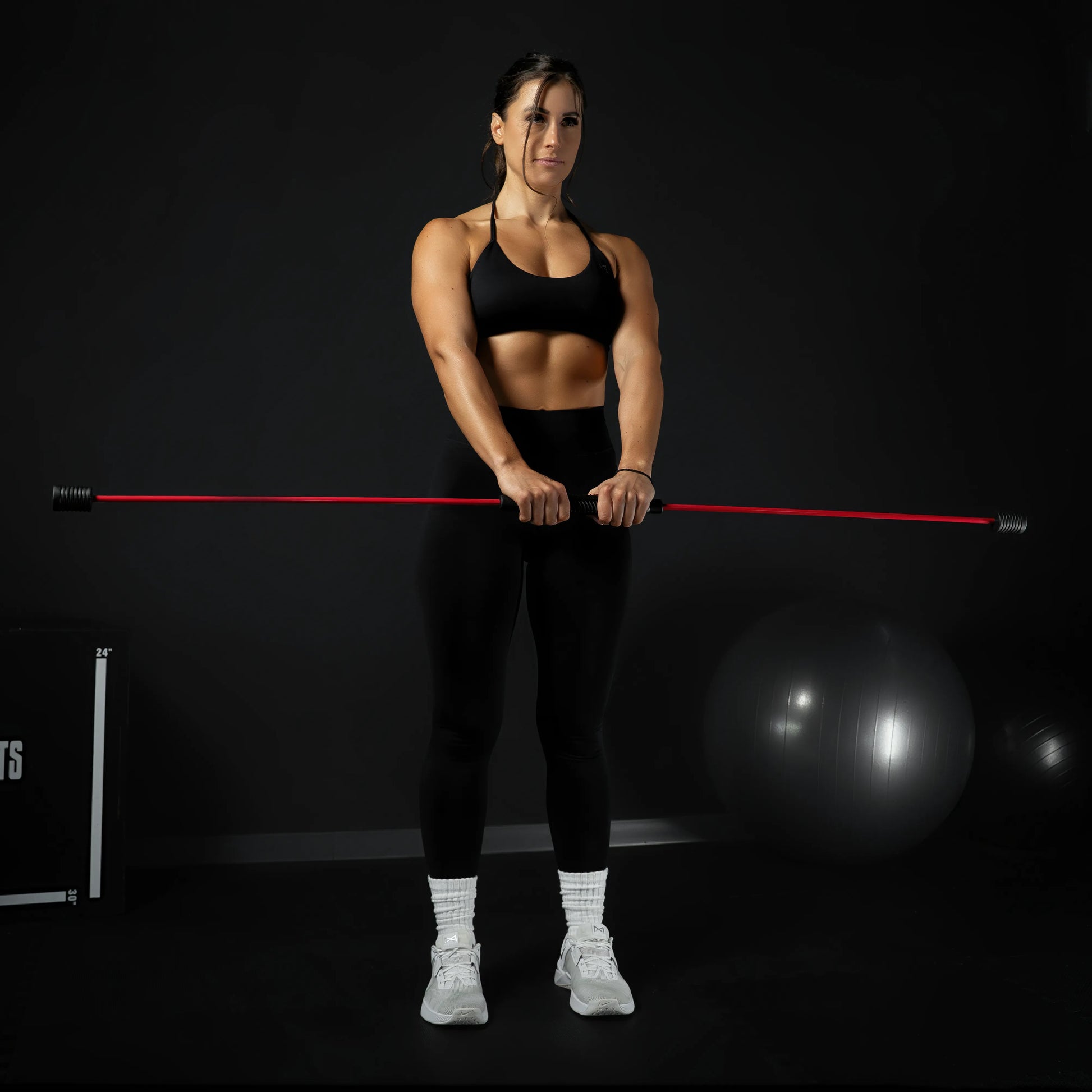 Schwungstab Rot/Schwarz 160 cm - Gorilla Sports DE