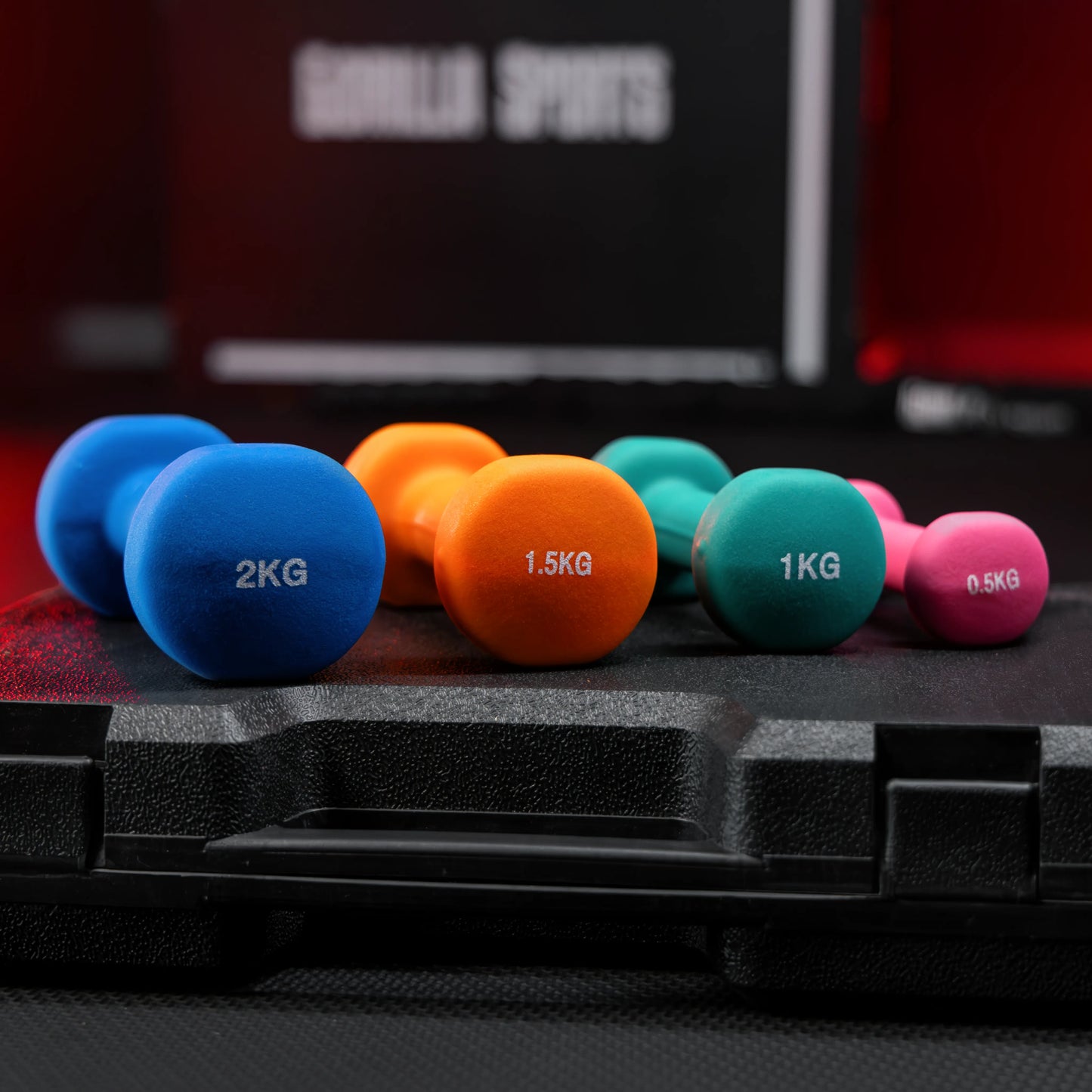 Gymnastikhanteln Set 10 kg mit Koffer - Gorilla Sports DE