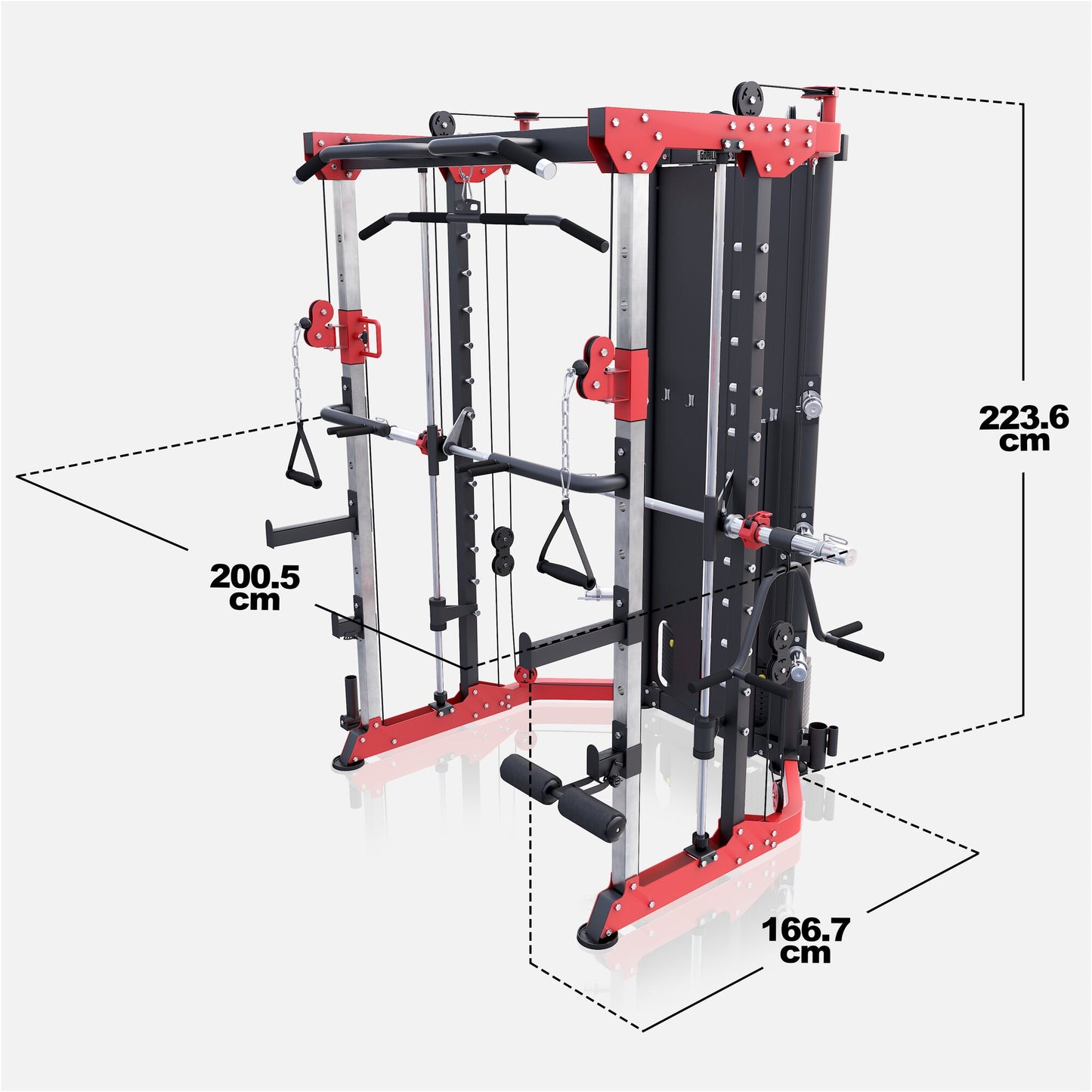 Multistation Smith Machine mit Gewichten