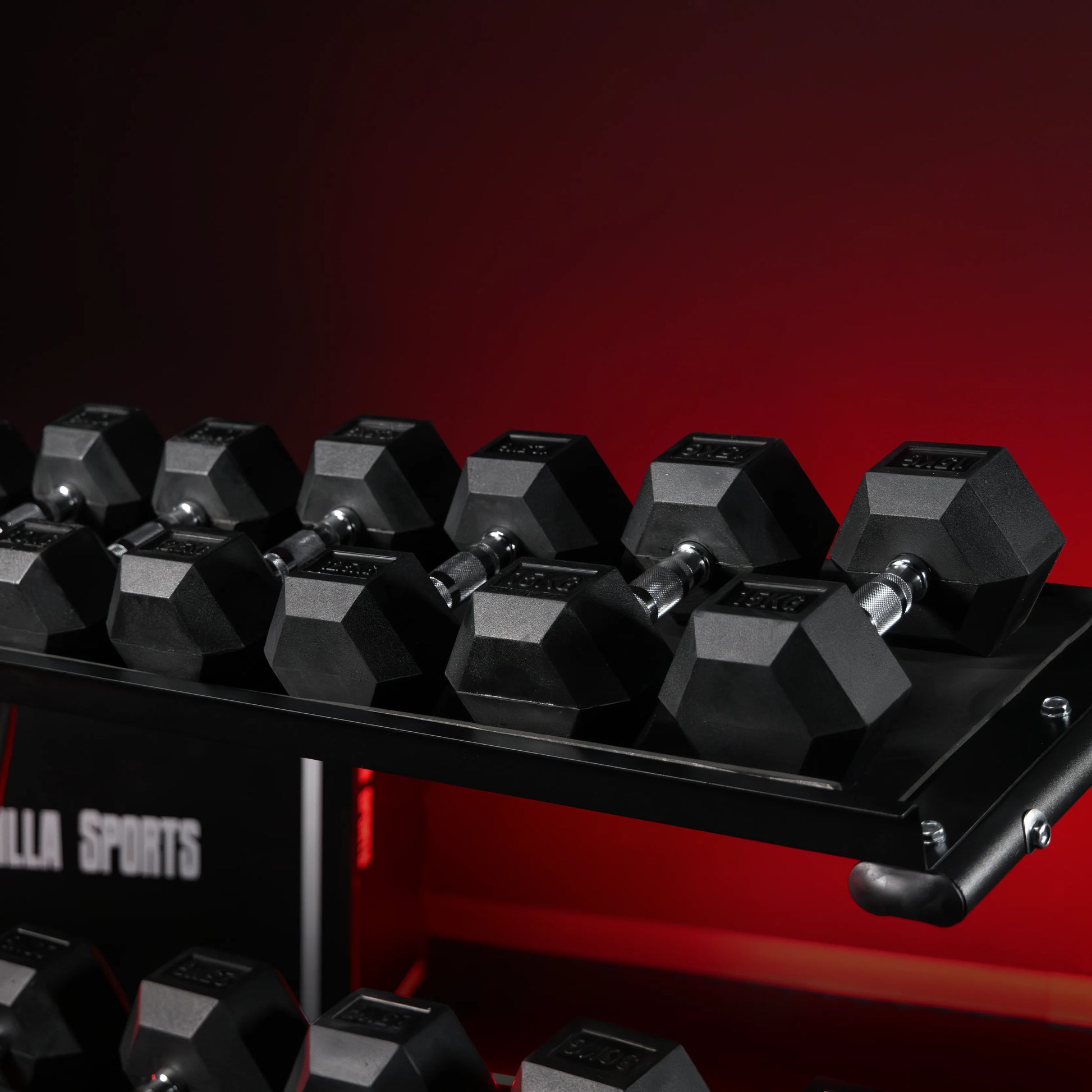 Hexagon Kurzhantelset 237 kg inkl. Kurzhantelablage - Gorilla Sports DE