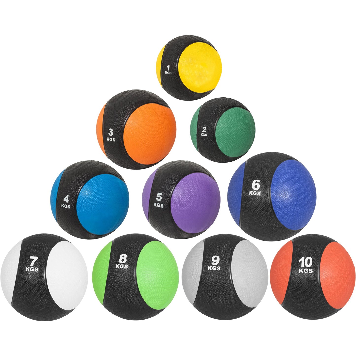 Medizinball aus Gummi 1 - 10 kg