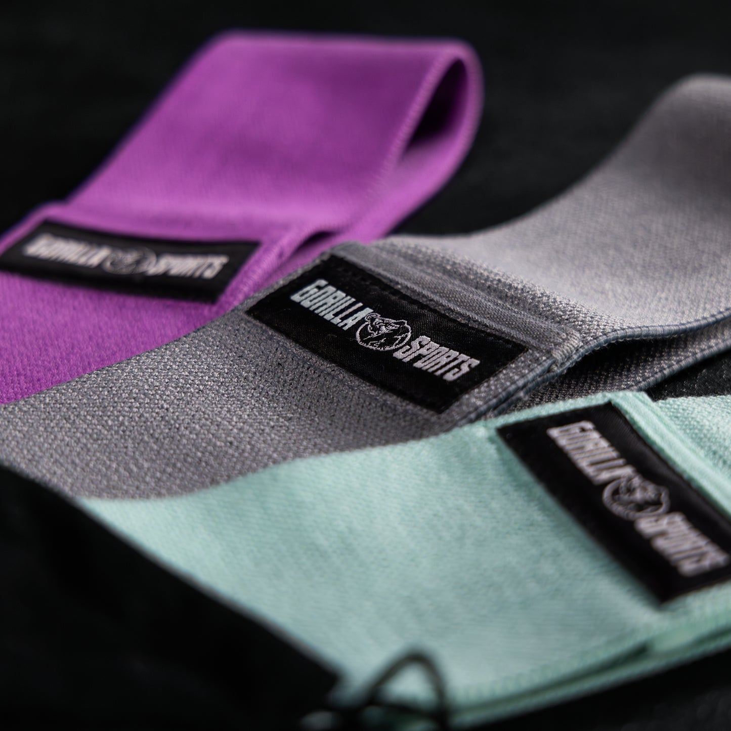 Resistance Band 3er Set aus Stoff inkl, Tragebeutel