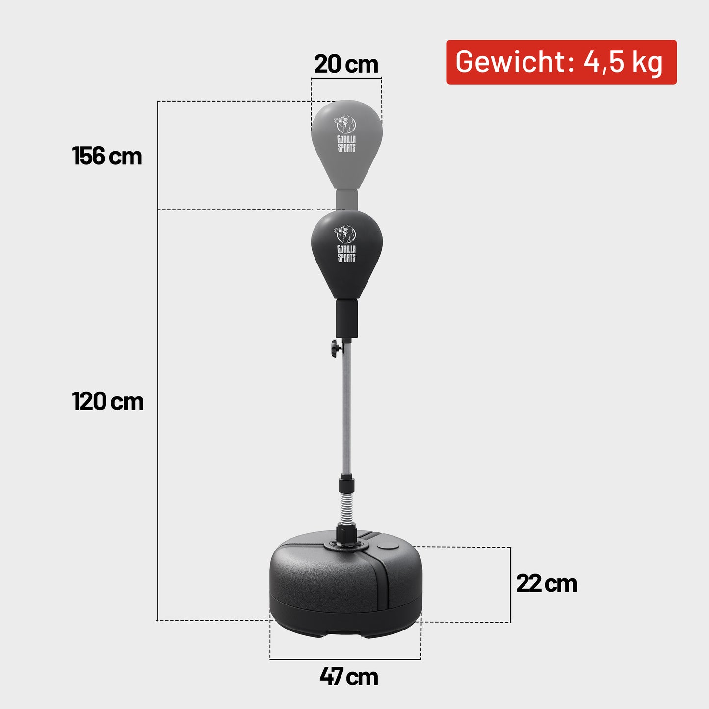 Höhenverstellbarer Punchingball