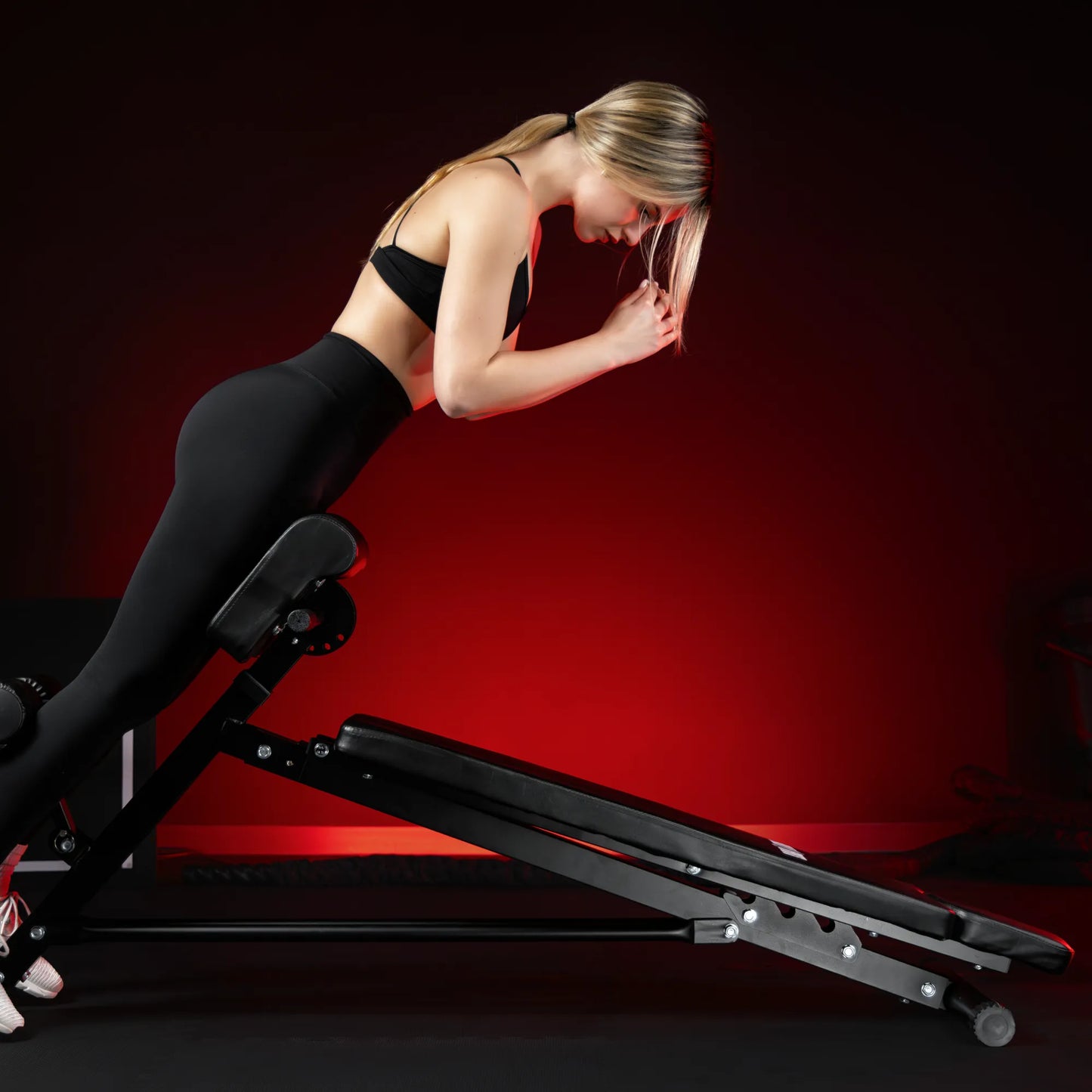 Hantelbank mit Hyperextension verstellbar