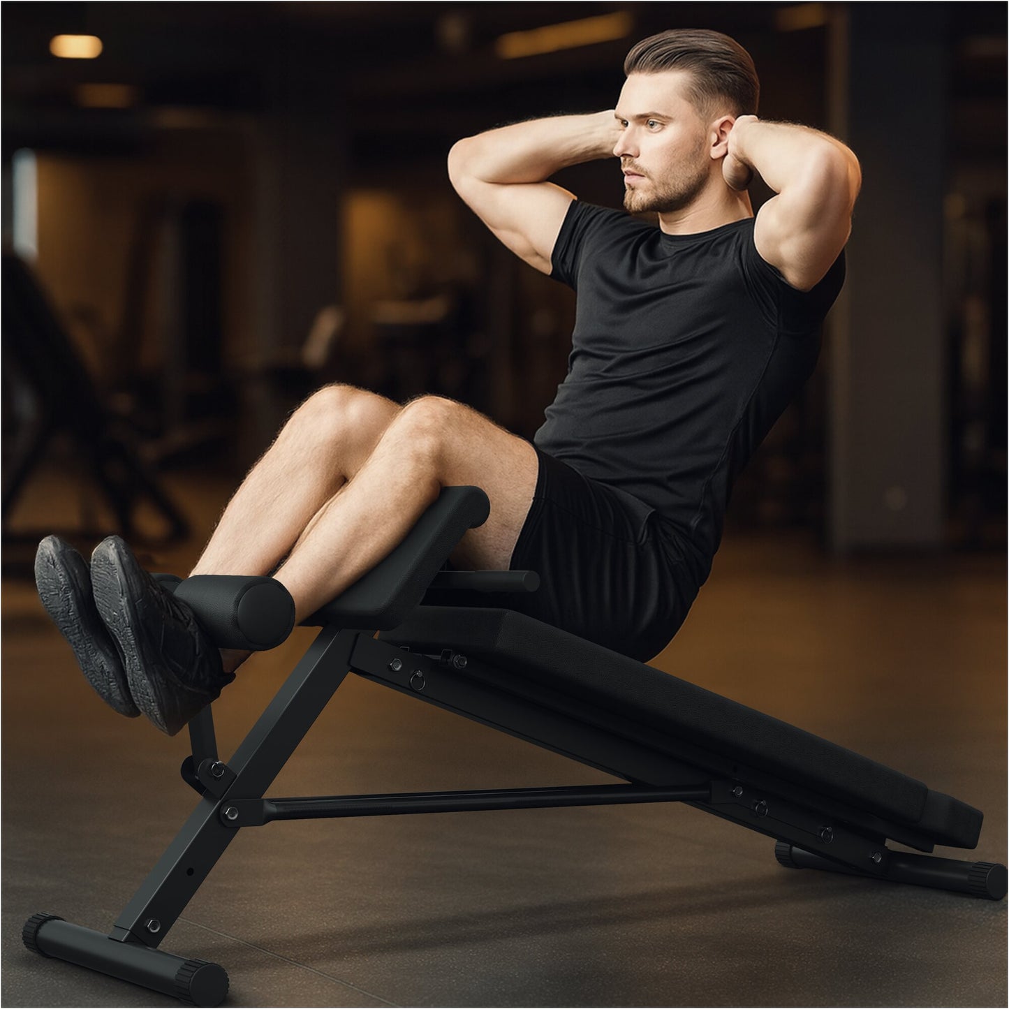 Hantelbank mit Hyperextension - Verstellbar