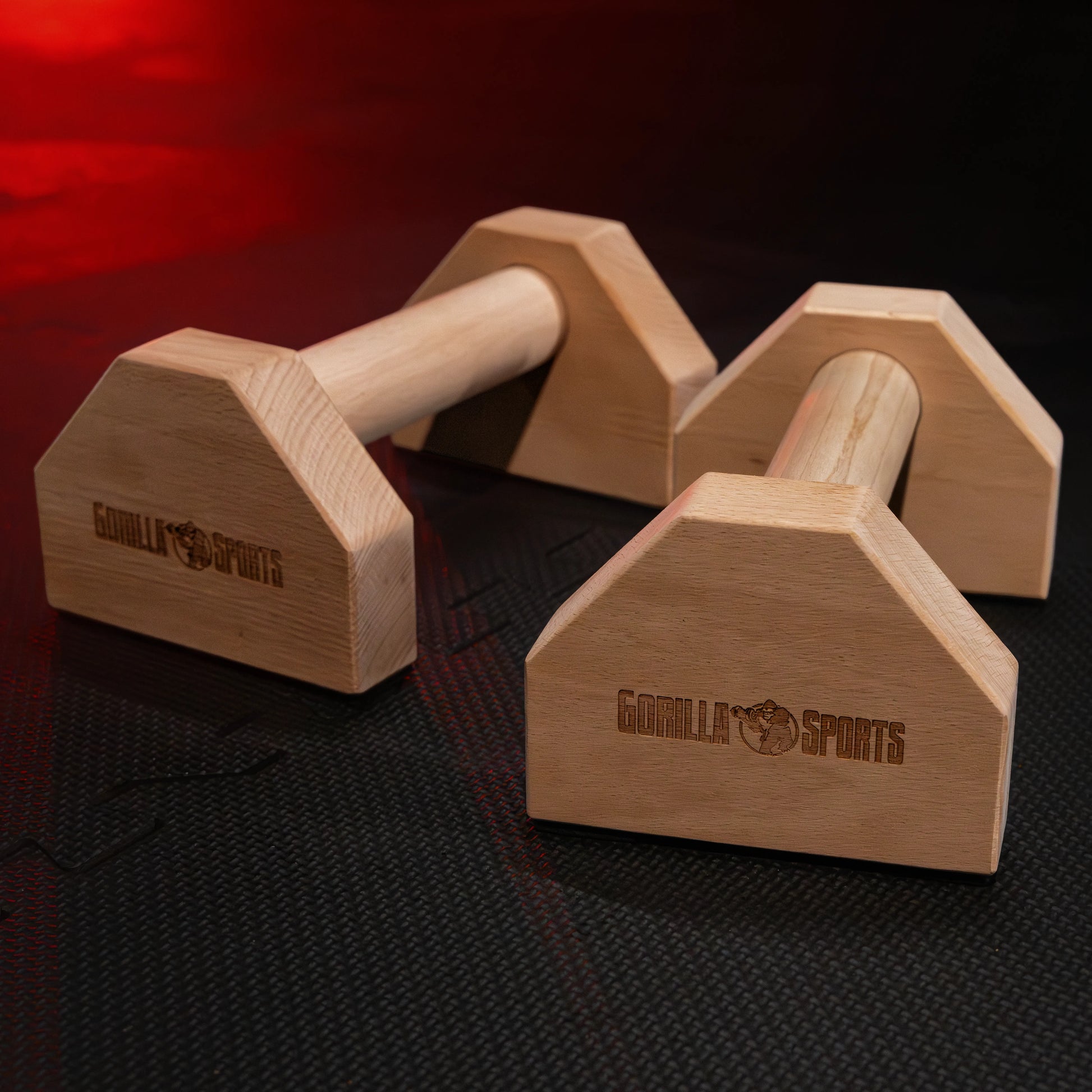 Liegestützgriffe aus Holz - Gorilla Sports DE