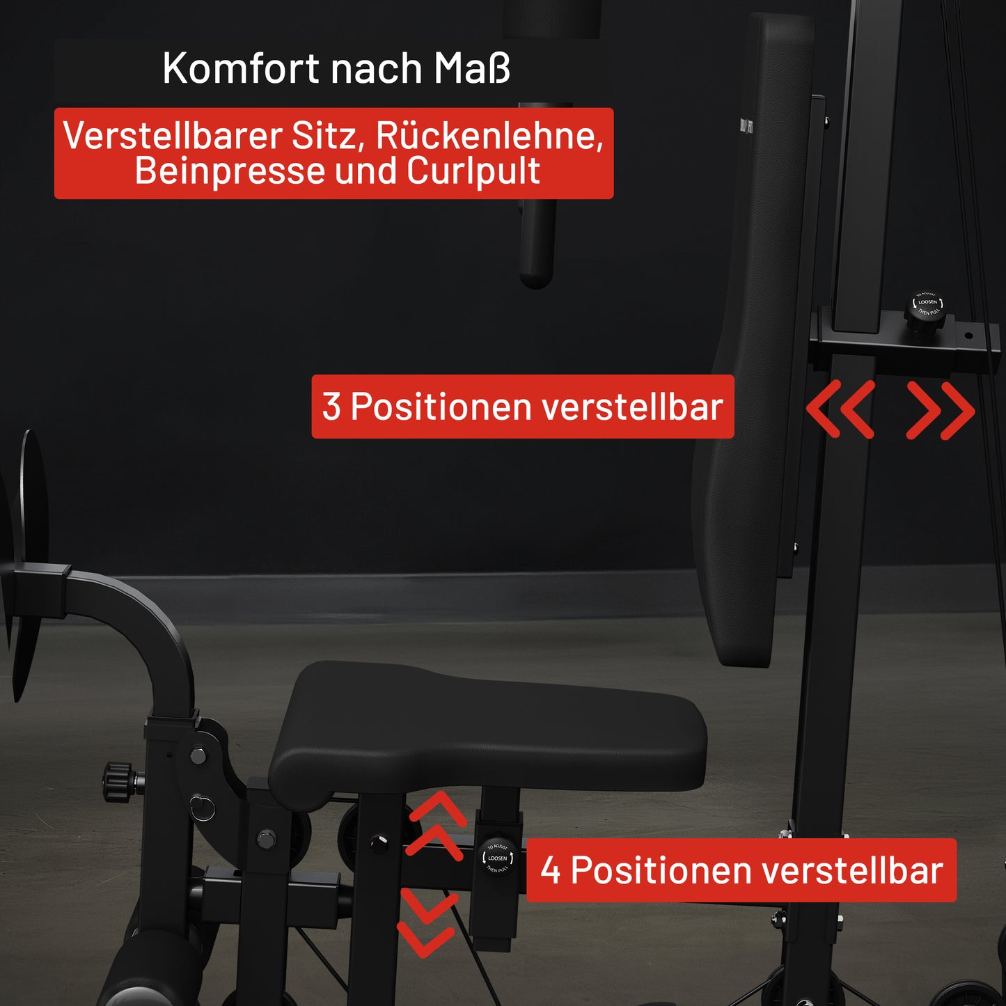 Kraftstation Home Gym inkl, Steckgewichte